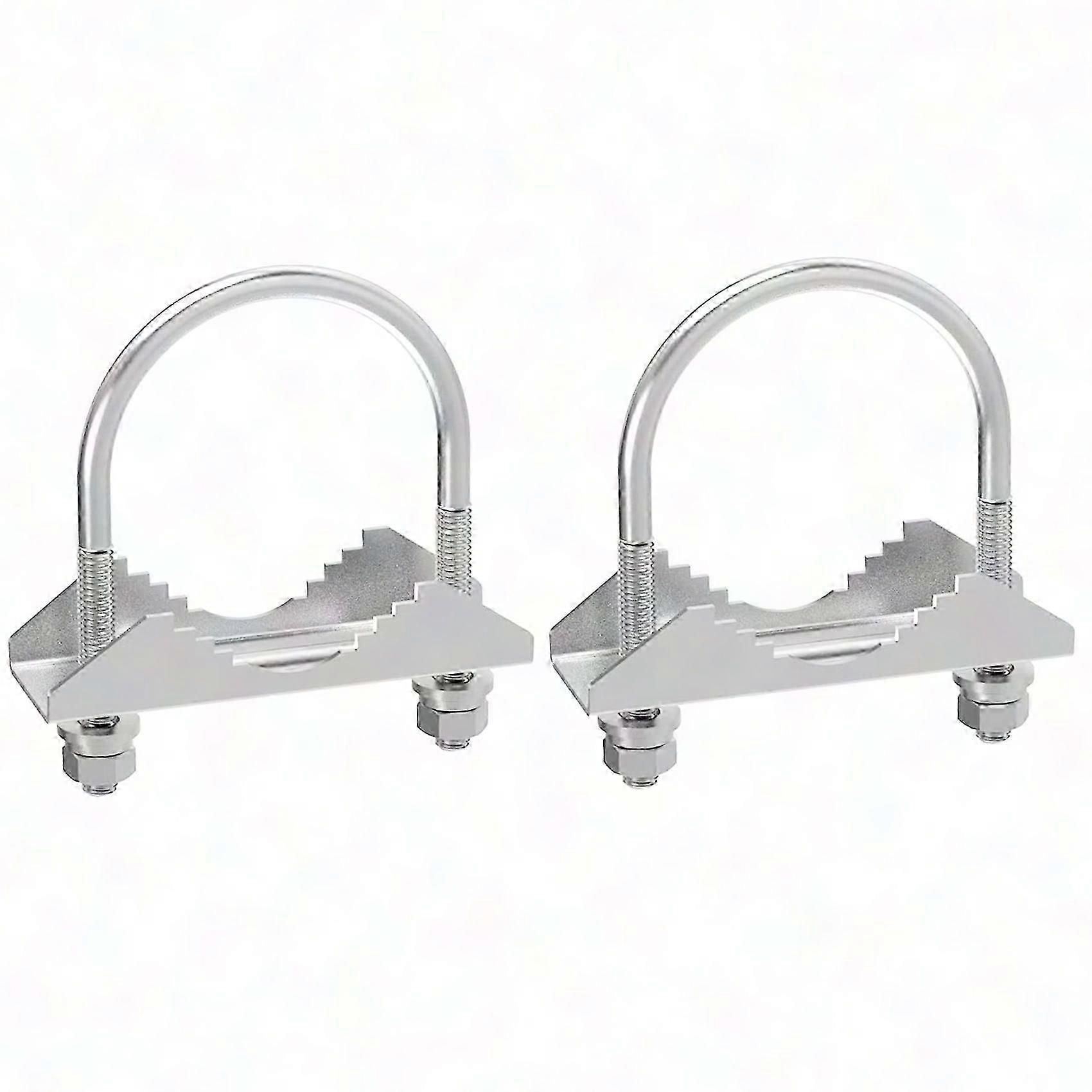 2 PCS アンテナマウントクランプ U ボルトブラケット マストポール V ジョーハードウェアアクセサリ用
