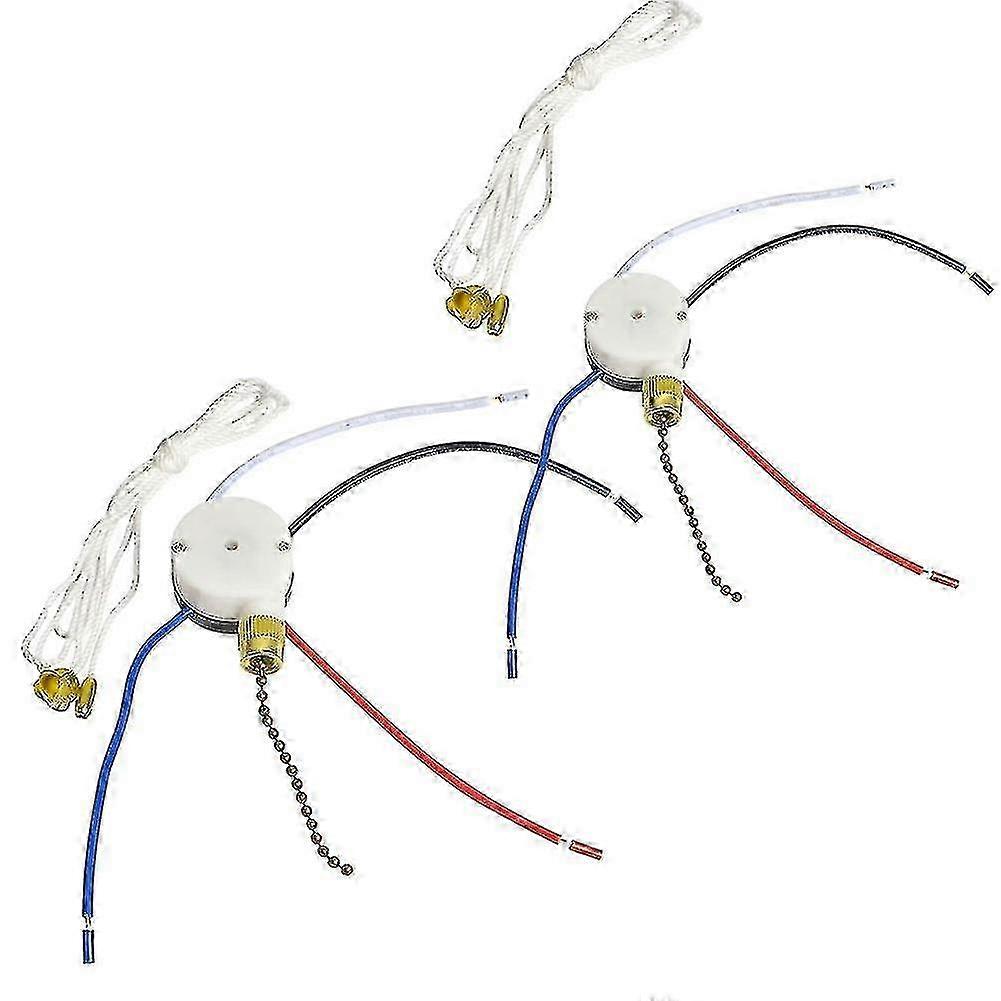 Ceiling Fan Pull Chain Switch Replacement 3 Speed 4 Wire ZE-208S E89885 for Fan Lights Control Edition 0816