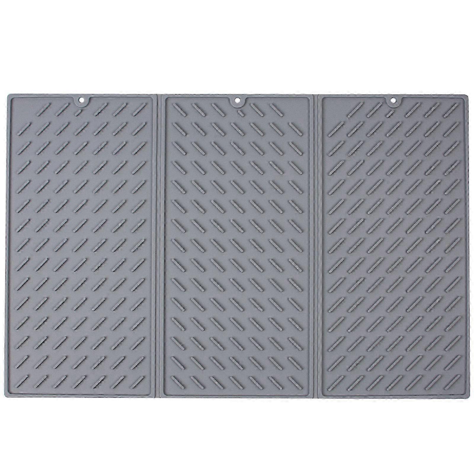 Practical Kitchen Dish Draining Pad Absorbent Draining Mat Foldable Dish Drying