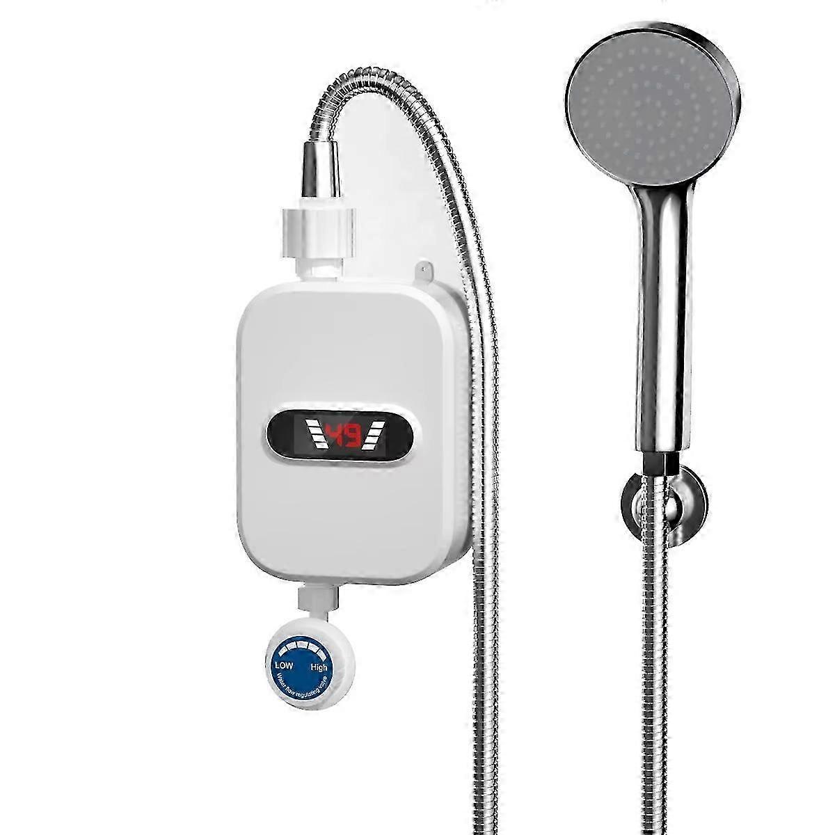 Water Heater Digital Display Instant Heating Machine 220V Tankless Water Heater for Bathroom Hot Water Shower 3500W