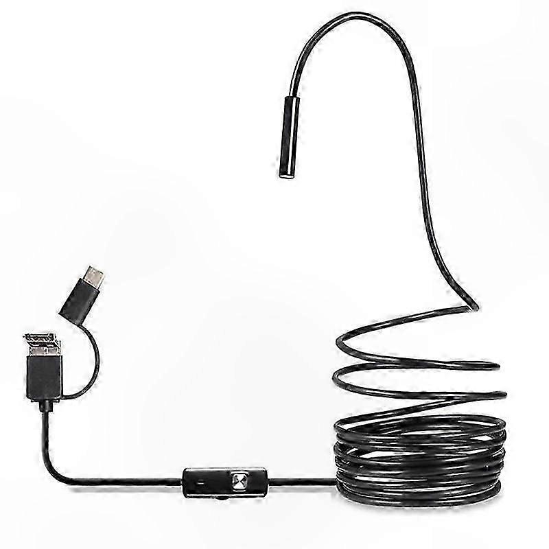 3.5M Flexible Inspection Camera with USB Type C Connector for Android Devices, 7mm Snake Endoscope for OTG-Compatible Smartphones