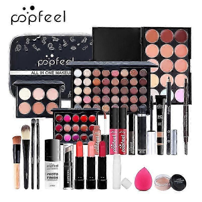POPFEEL Full Professional Makeup Kit 8-35Pc All In One Complete Makeup