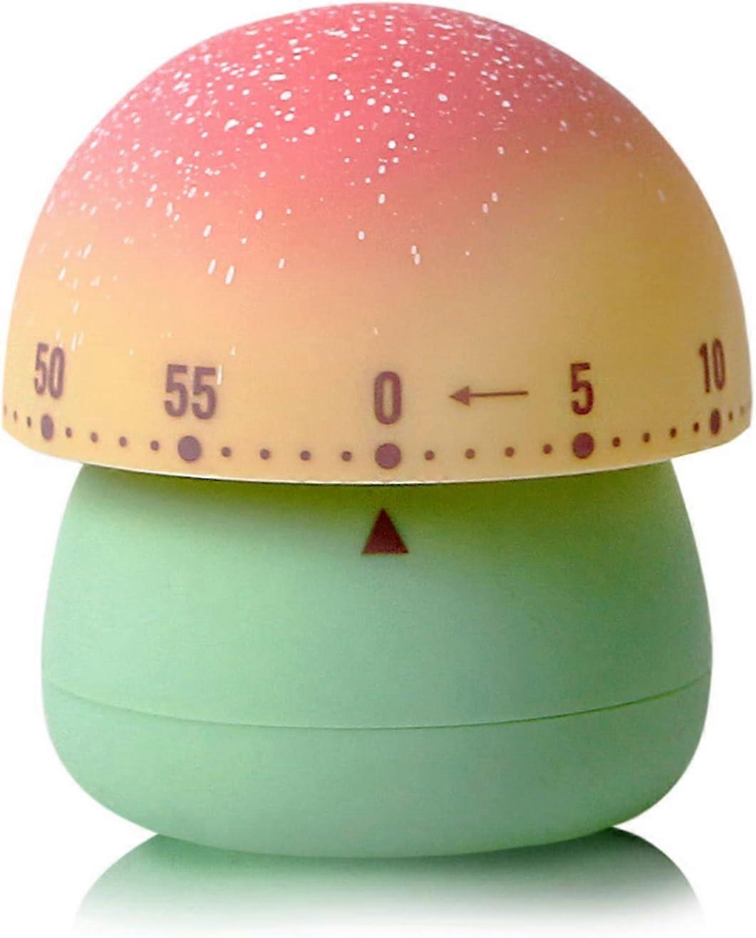 Mechanical Kitchen Timer - Cute Mushroom Wind Up 60 Minutes