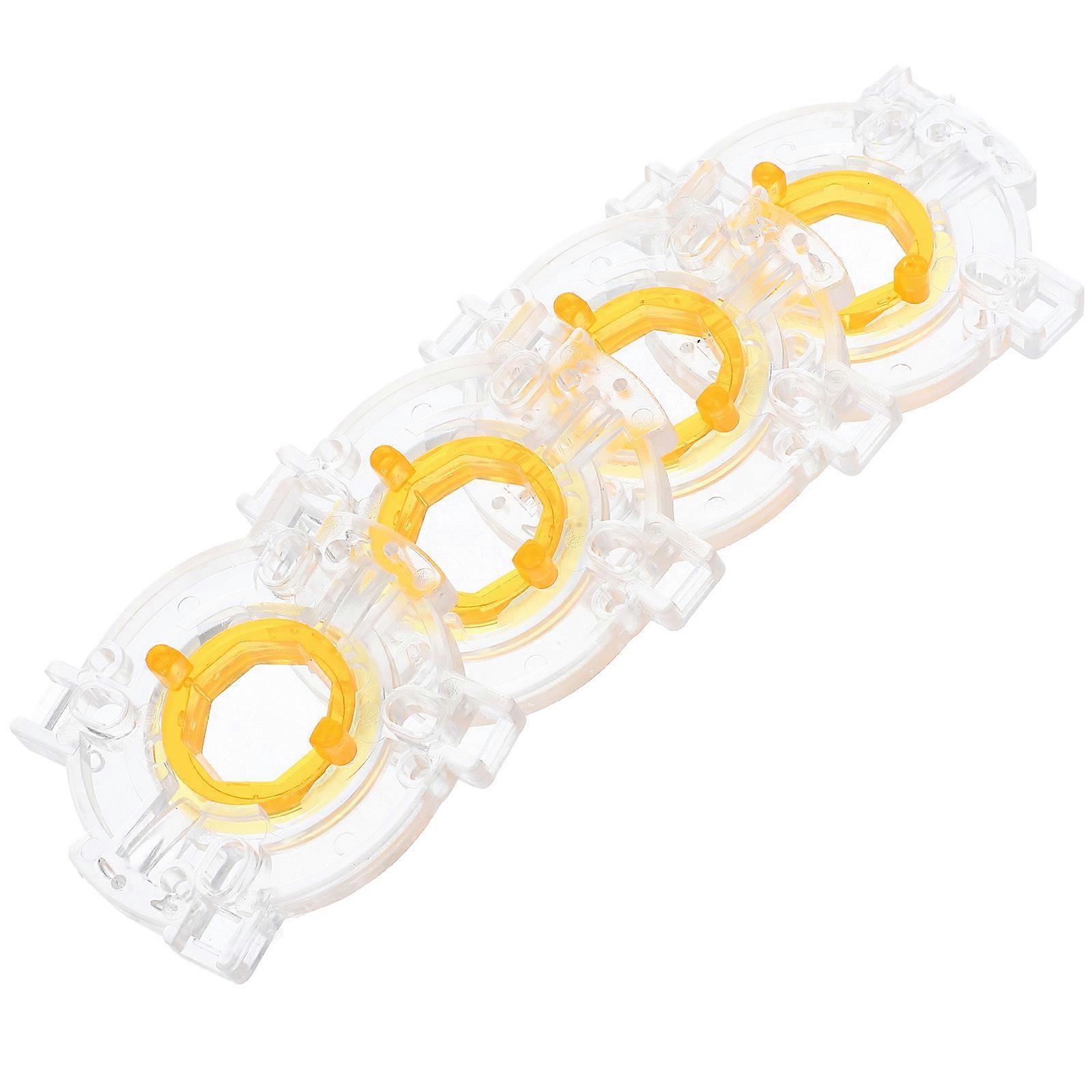 4pcs Octagonal Restrictor Gate Joystick with Plastic Base for Game Console Transparent Round Retaining Ring Accessories