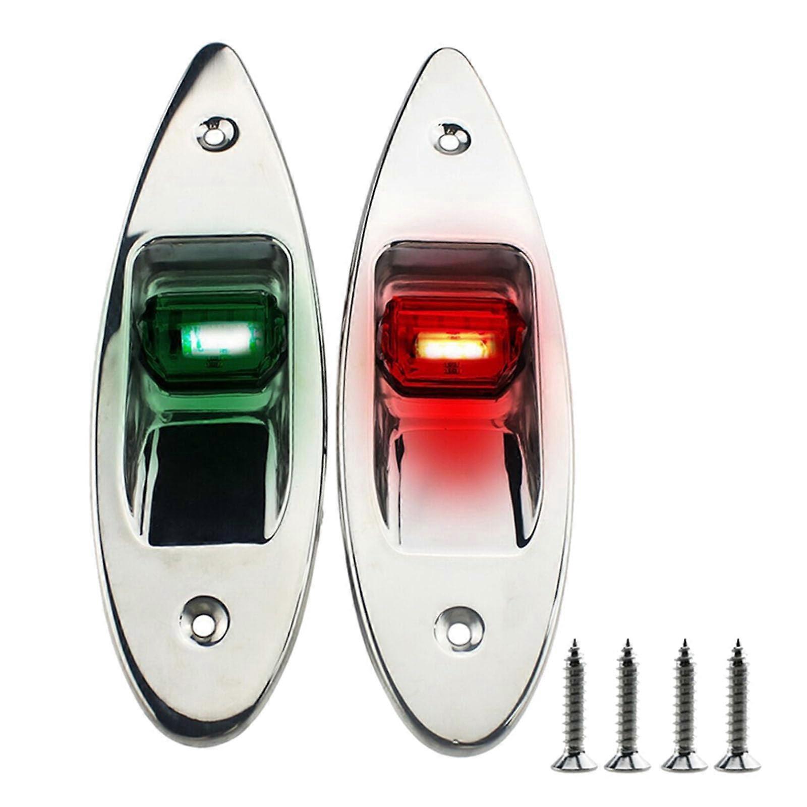 High Visibility LED Pontoon Navigation Lights 2-Pack Long Life Low Power Marine Grade