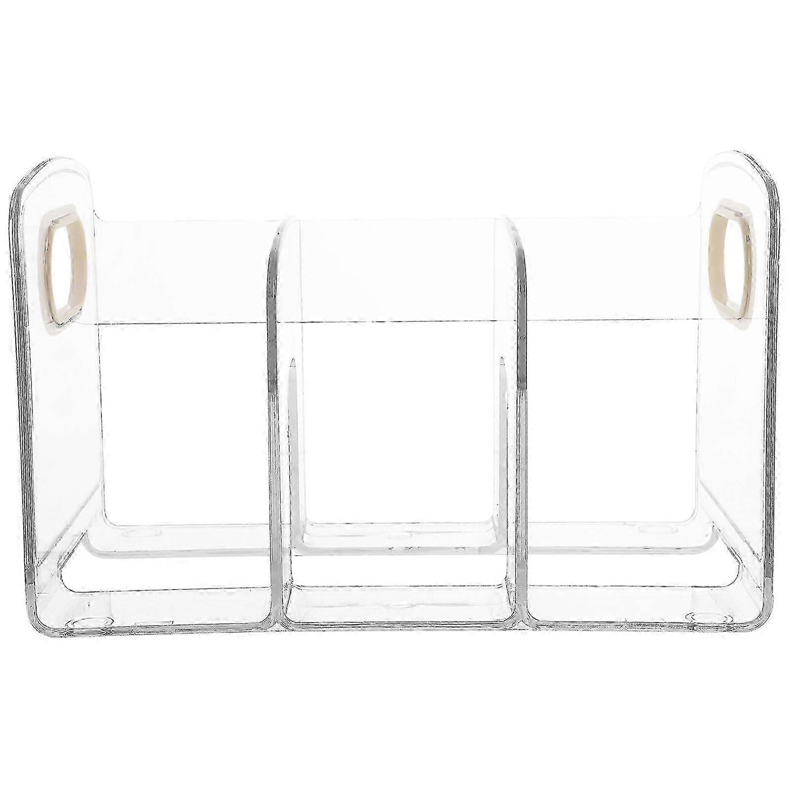 Vertical Acrylic Book Shelf with Baffle for Organized Storage and Space-Saving Display