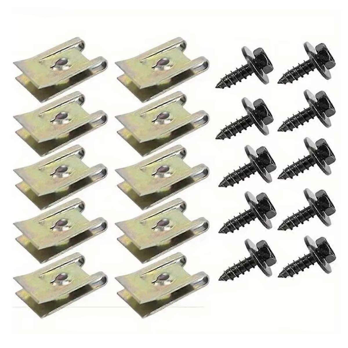 100Pcs Metal U Clips for Car Modification Trim Installation