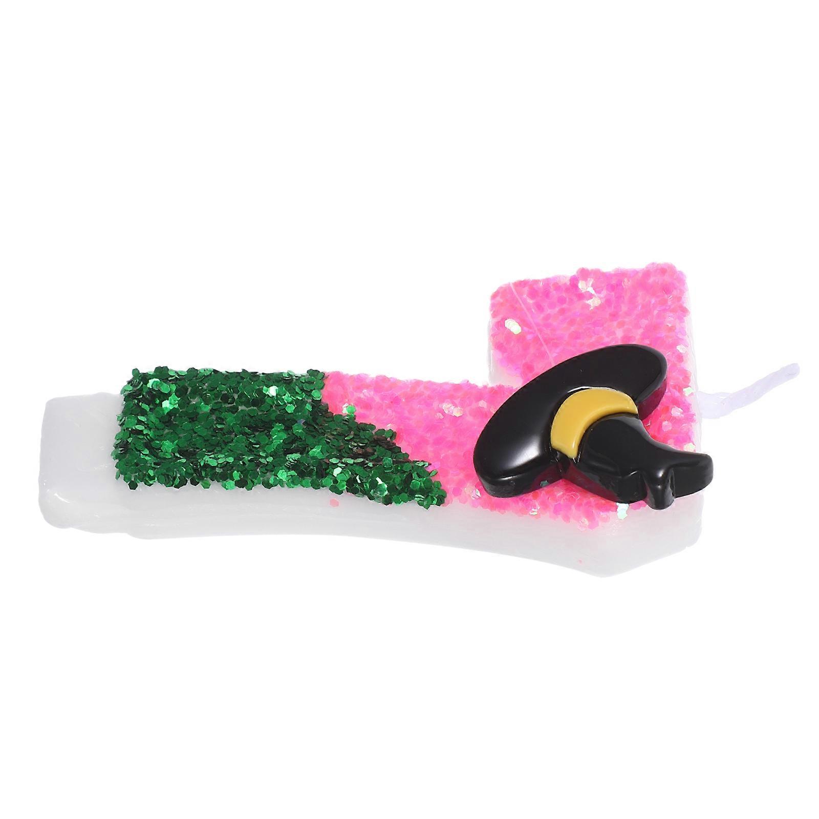 Assorted Color Glitter Wizard Hat Birthday Number 7 Candle for Cake Decoration Paraffin Wax 7th Birthday