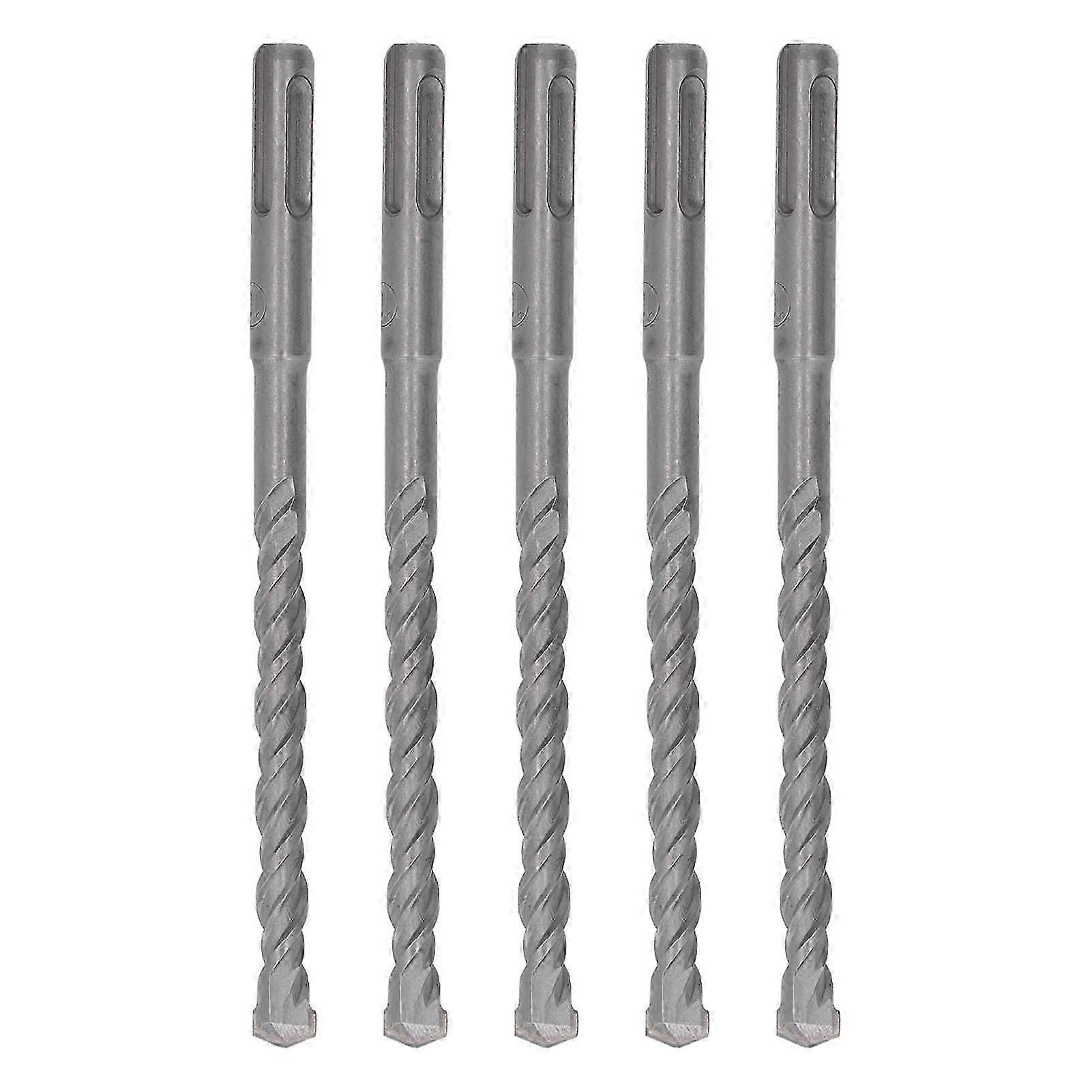 5 قطع مثقاب المطرقة الدوارة 160 مم طول 2 لقم الثقب الذاتي لتوسيط كربيد تلميح تأثير لقم الثقب للخرسانة الحجرية من الطوب 10 مم / 0.39 بوصة