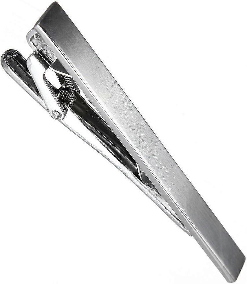 Simple Silver Tie Clip for Men Silver Tie Bar (Silver)