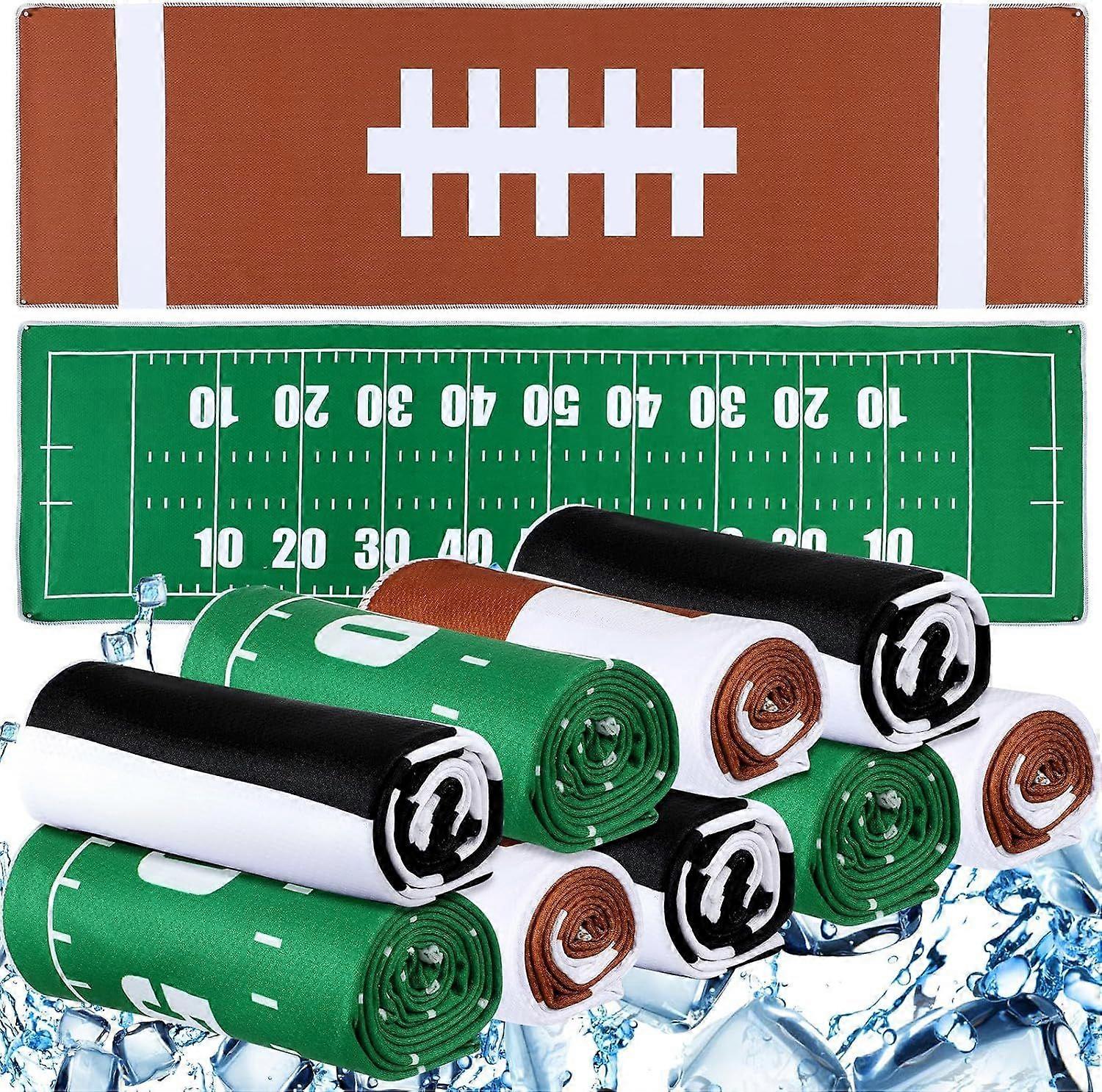 12pcs Serviettes de refroidissement de football, 40 « x 12 » Serviettes de glace respirantes de football, glace