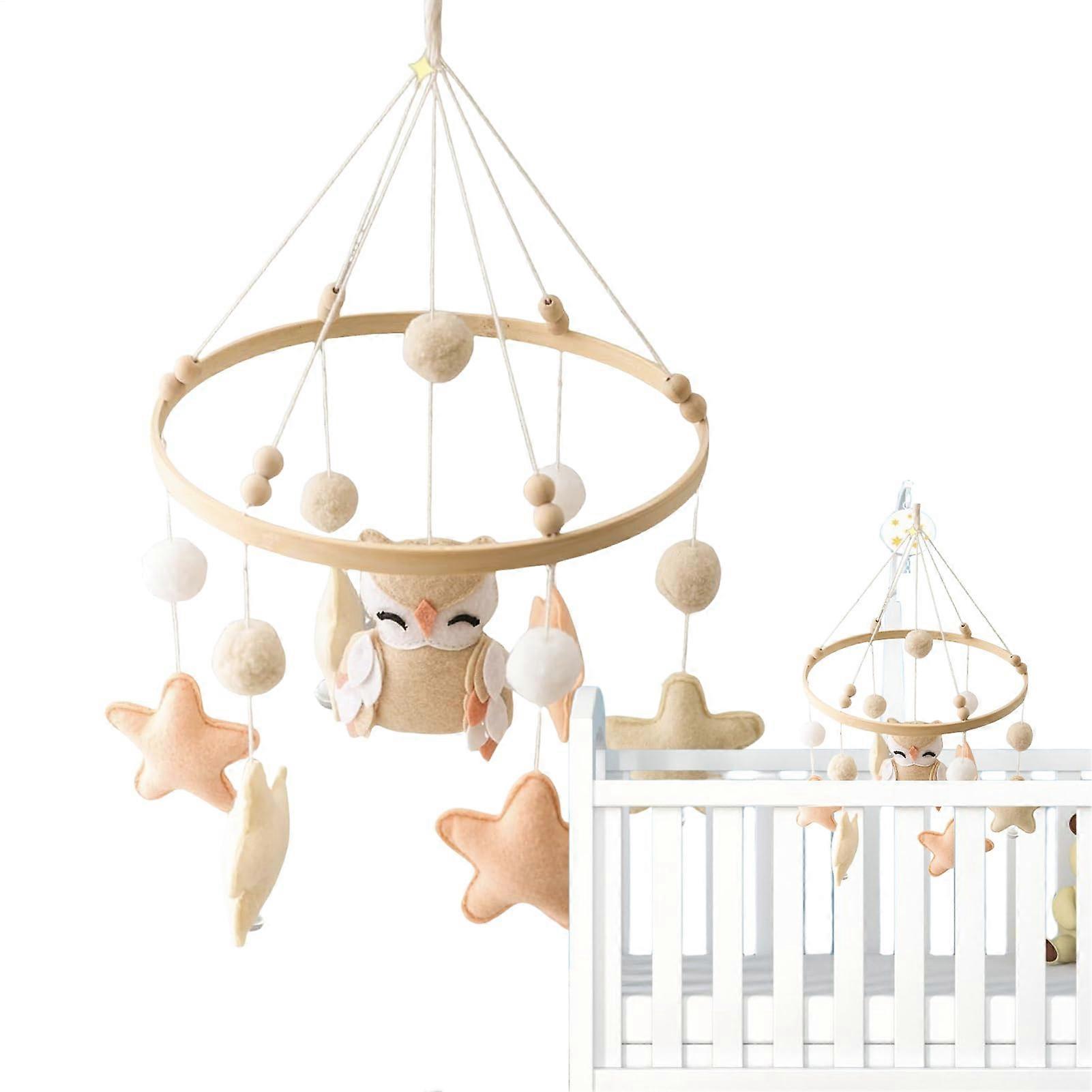 Crib Mobile Sensory Toy For Crib Babies Soft Felt Handmade Nursery Decor Boy And Girl