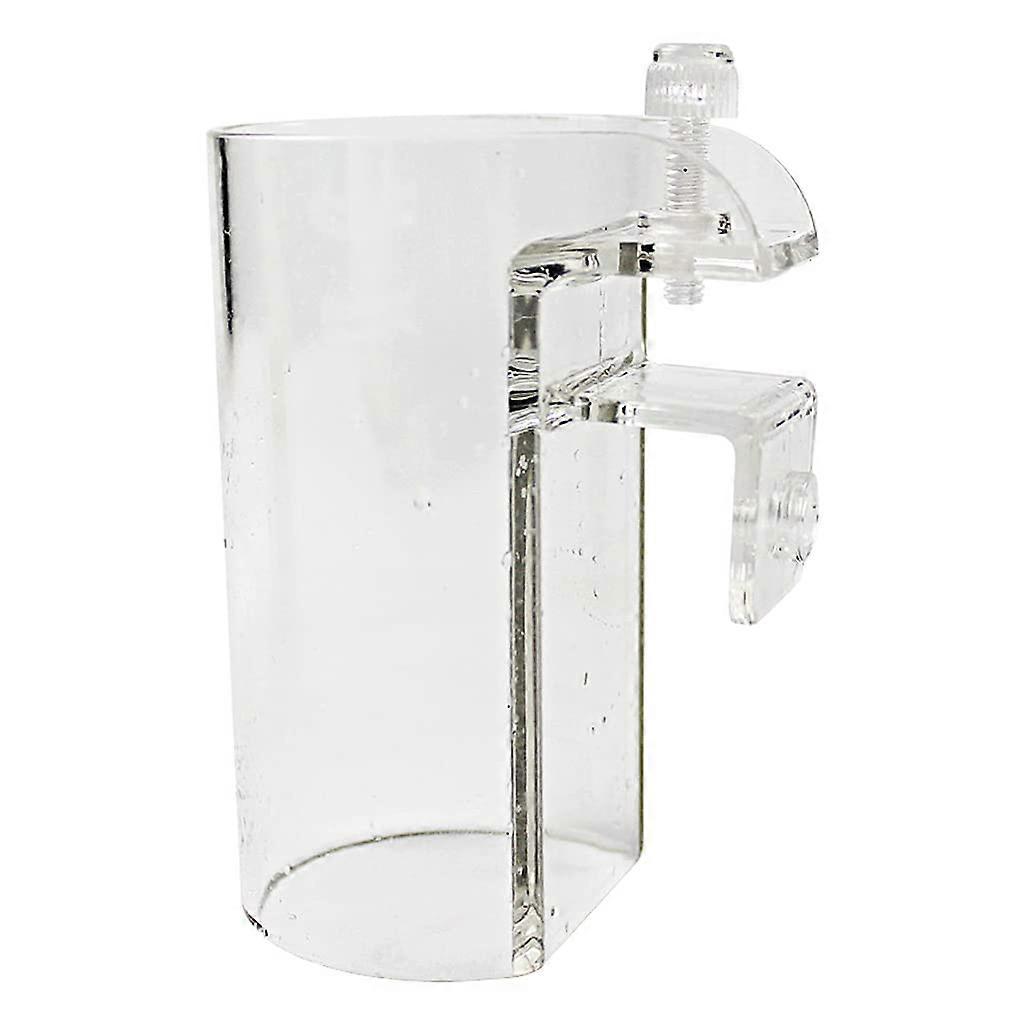 Fish Feeding Safe Floating Food Feeder for Guppy and Betta - Transparent Acrylic Bucket Design, Easy to Use, 5-Inch Size
