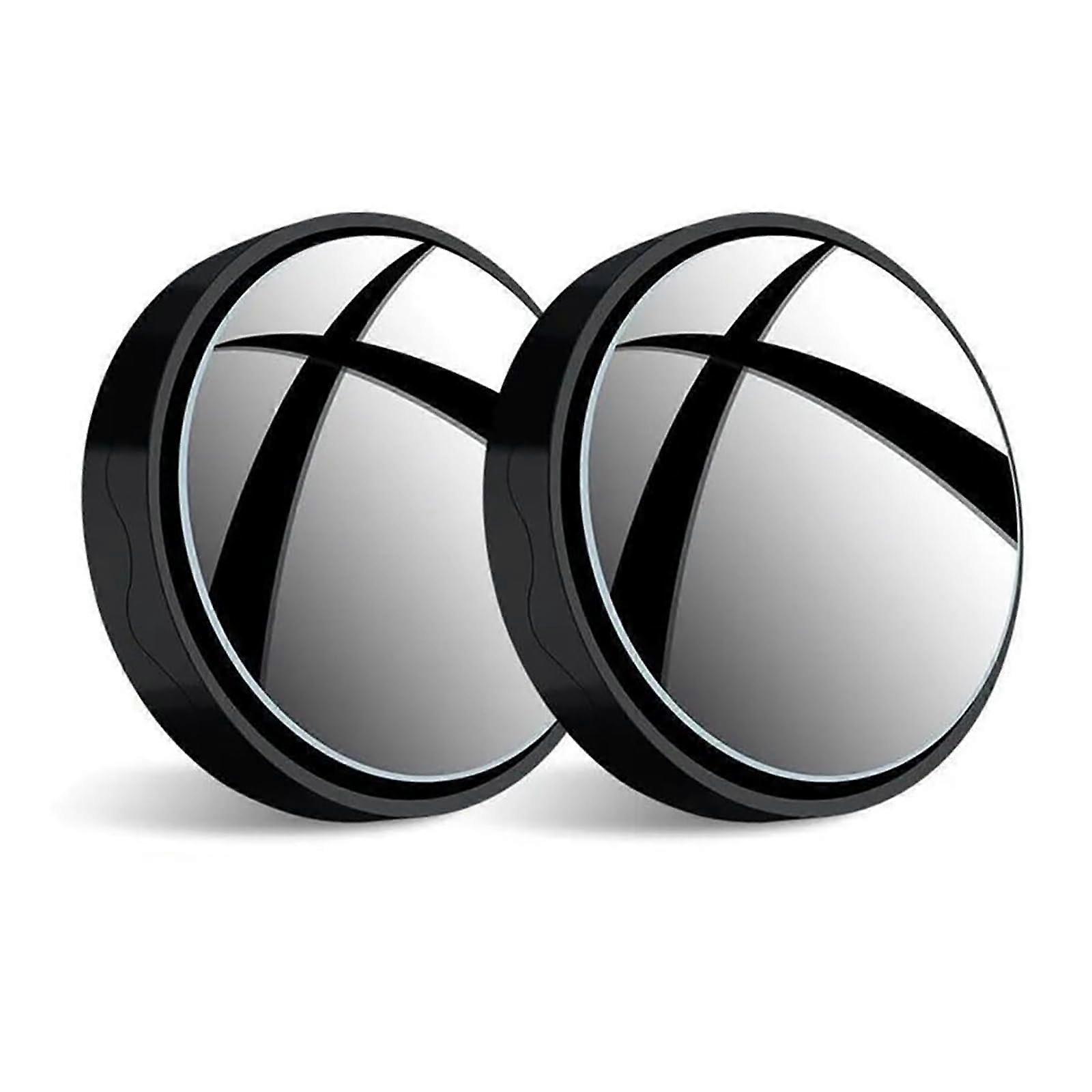 Blind Spot Mirrors, 2 Pcs Suction, 360 Degree Rotatable Convex Mirror For Lexus UX 300e , Boosts Safety, Black