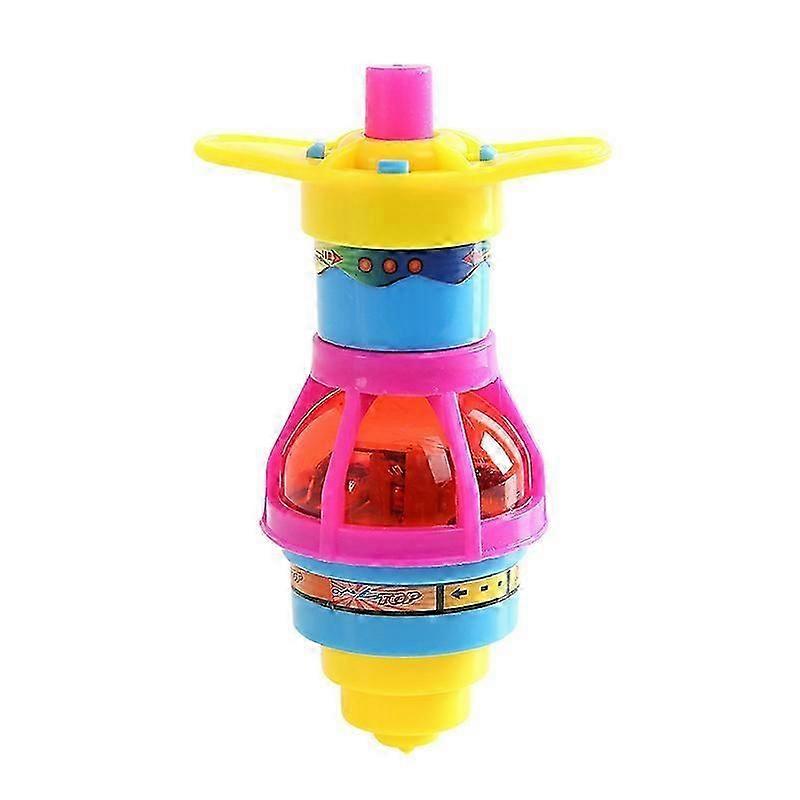 Led Light Up Flashing Ufo Spinning Tops(4pcs)