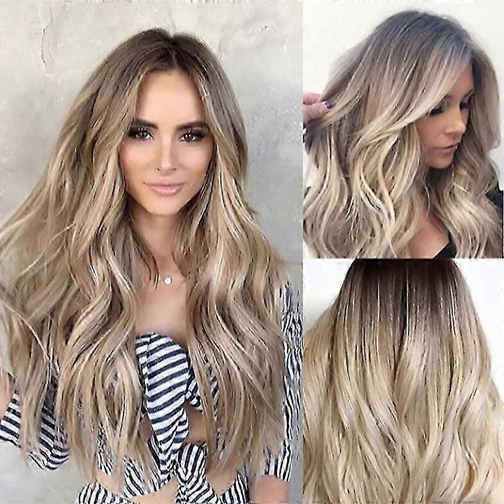 2025 أحدث موديل Perruque Femme Naturelle Longue Ondul ، Perruque Blon Longue ، Perruque Femme