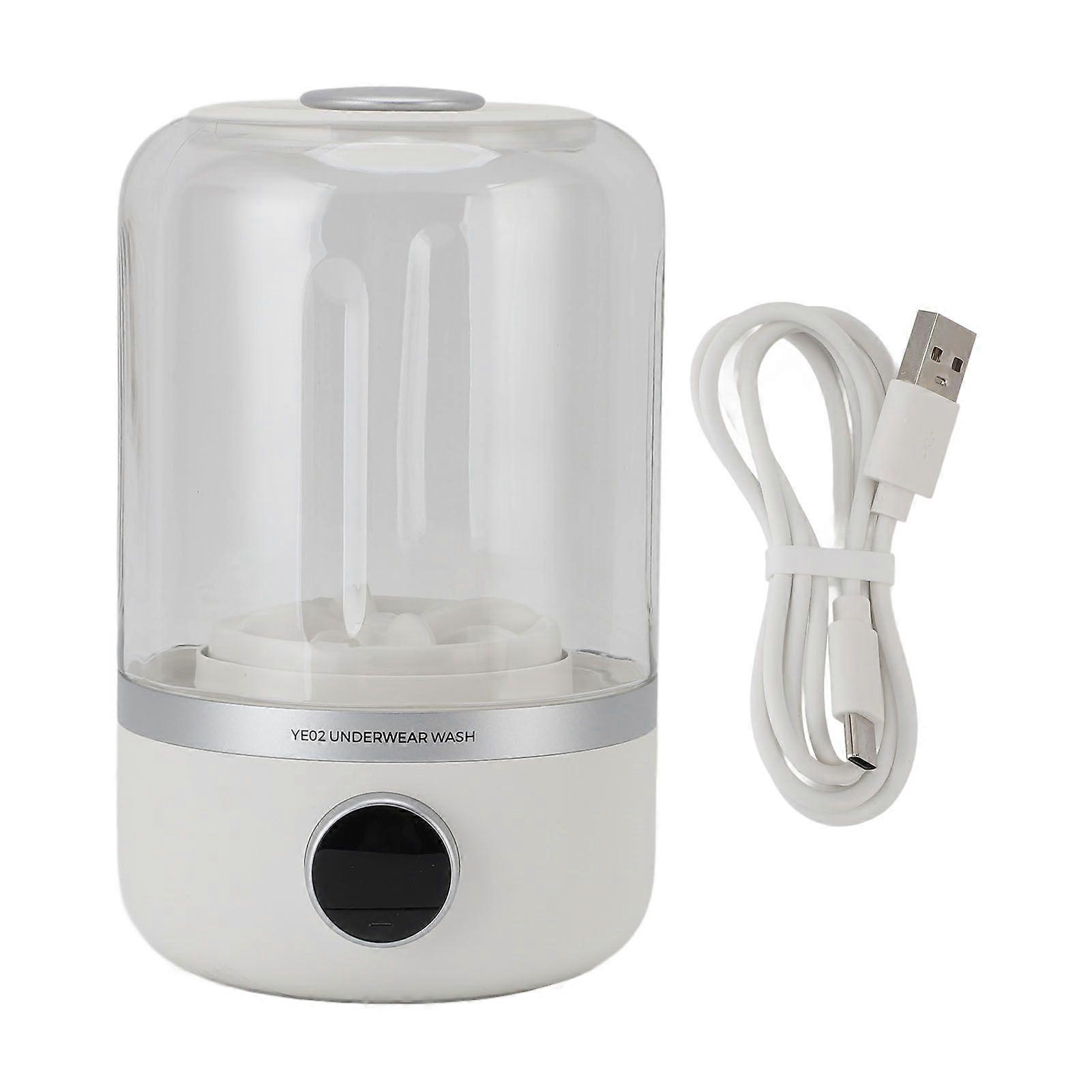 Portable Washing Machine 10W Quiet Rechargeable Mini Laundry Washer for Underwear Baby Clothes and Small Items