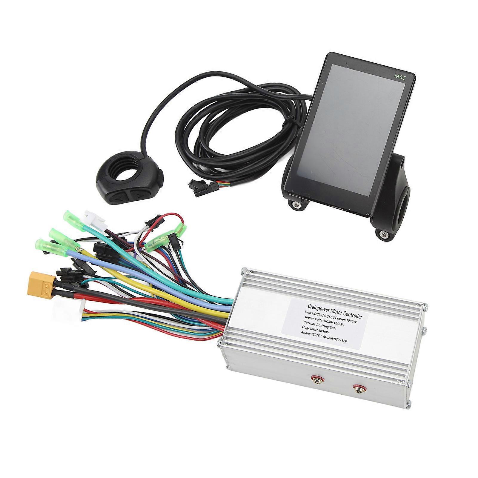 1000W 36V/48V/60V Brushless E-Bike Controller Kit with M6C Display