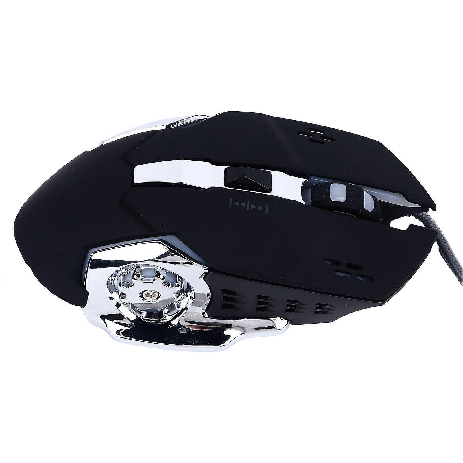 Wired Black Ergonomic Gaming Mouse High Sensitivity Quiet USB