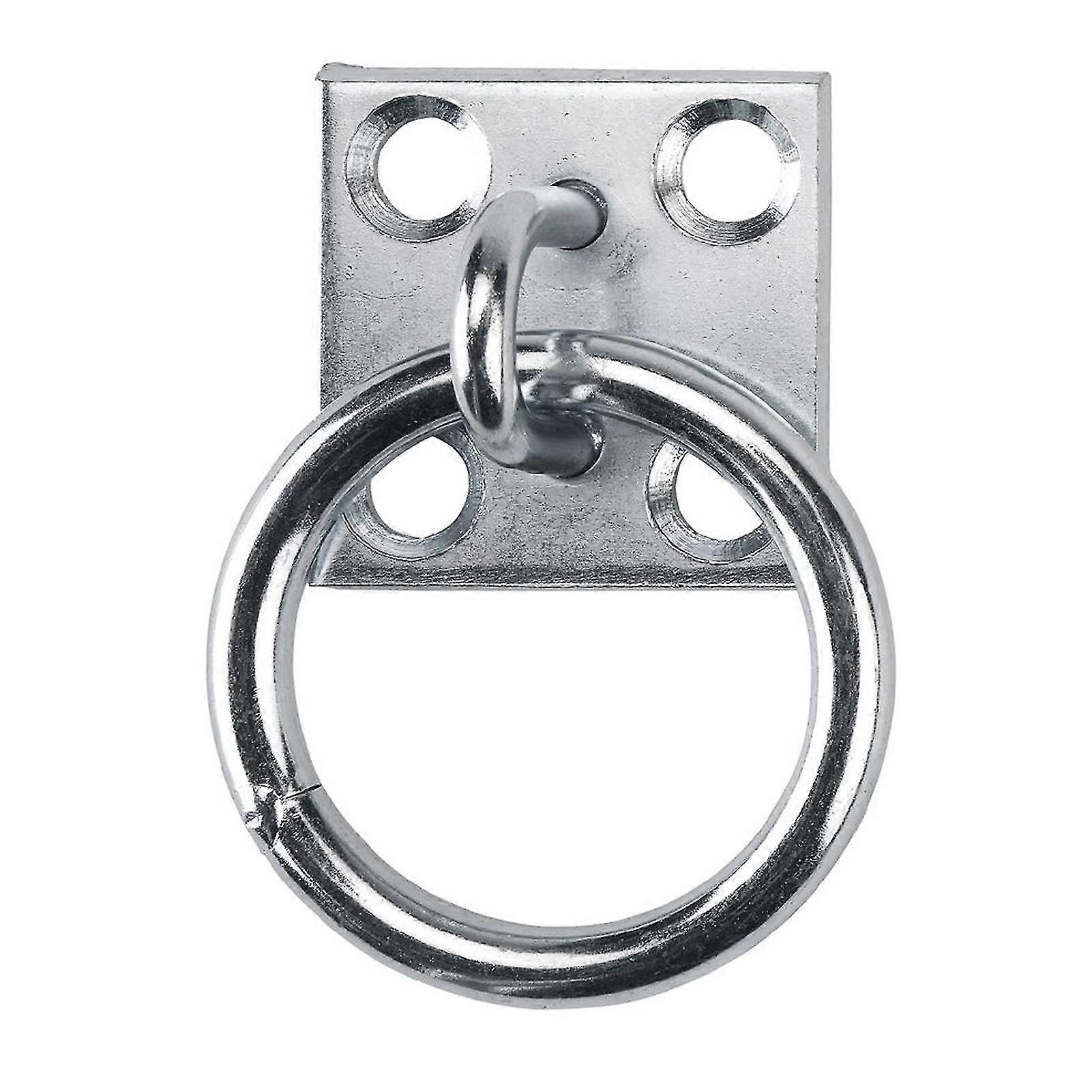 Horse hitching ring for stall - Rust proof metal tie ring plate for stable bathing