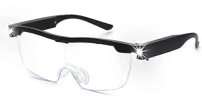 Head-mounted magnifier with light, 2x magnification, blue light protection and rechargeable