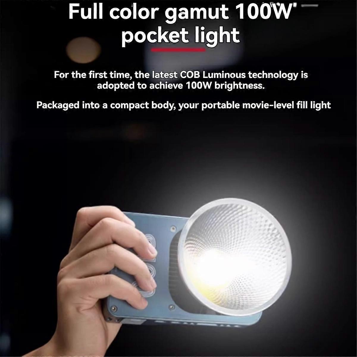 Dual Color Temperature COB LED Photography Light Soft Fill Lamp for DSLR Cameras,for Night Scenes&Filming White EU PLUG