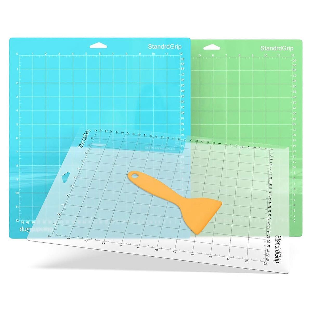 12x12 Cutting Mat for Maker 3/Maker/Explore 3/Air 2/Air/One (3 Mats) - Reusable Gridded Adhesive Mats