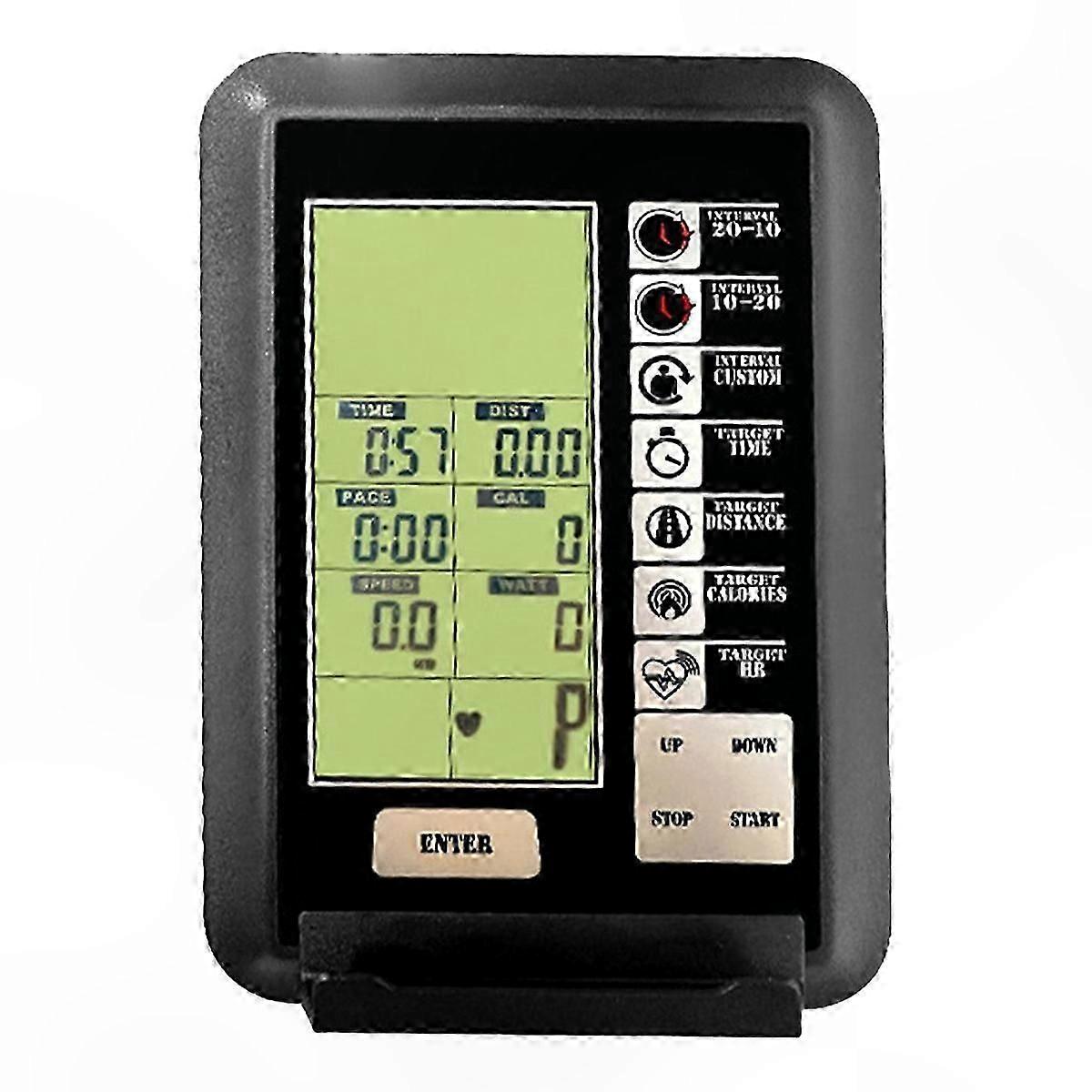 Fitness Bike Monitor with Speed and Distance Tracking for Workout Data Display