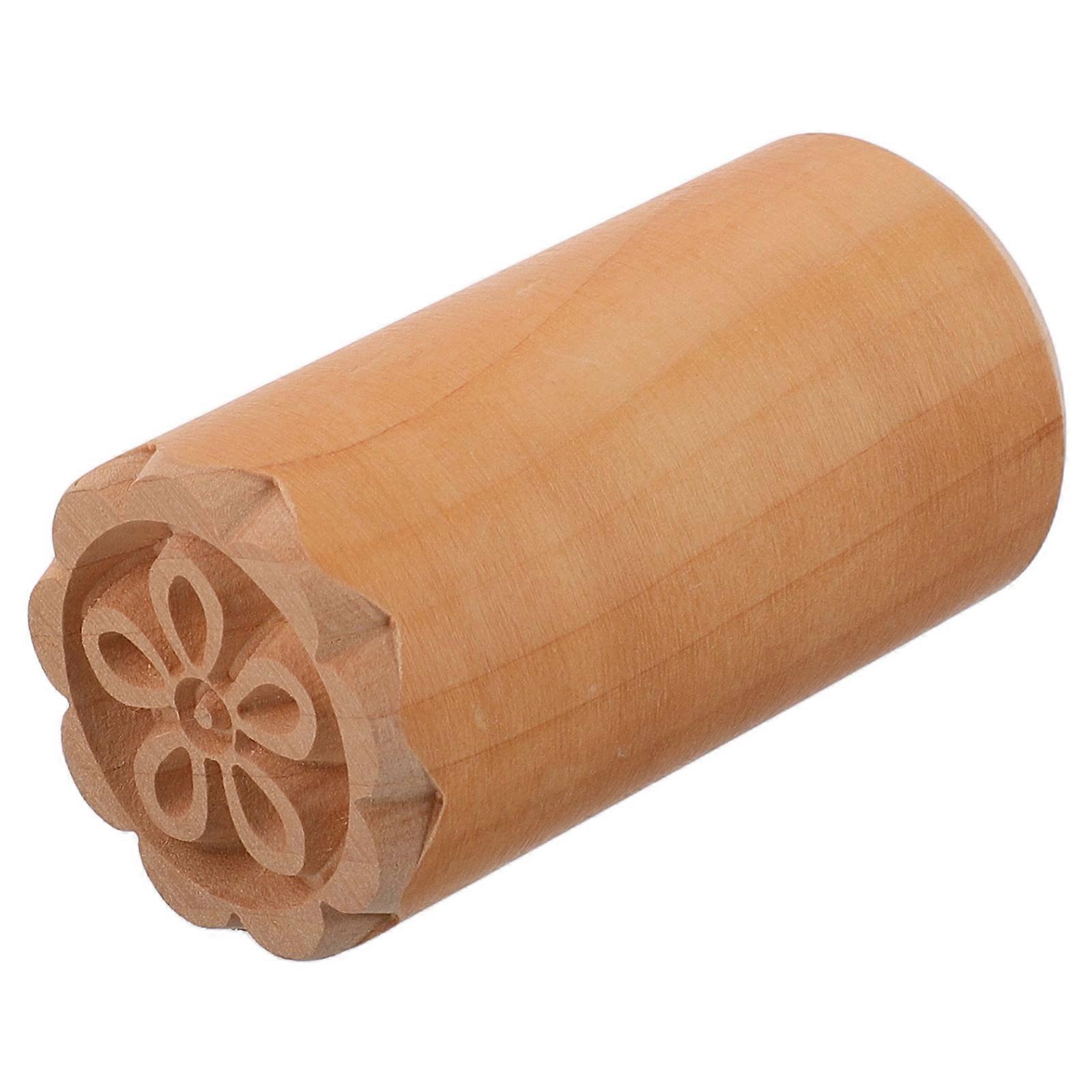 FRCOLOR Wooden Clay Set Hand Carved Floral Flower Pattern for Diy Craft Pottery Printing Blocks Card Making Scrapbooking