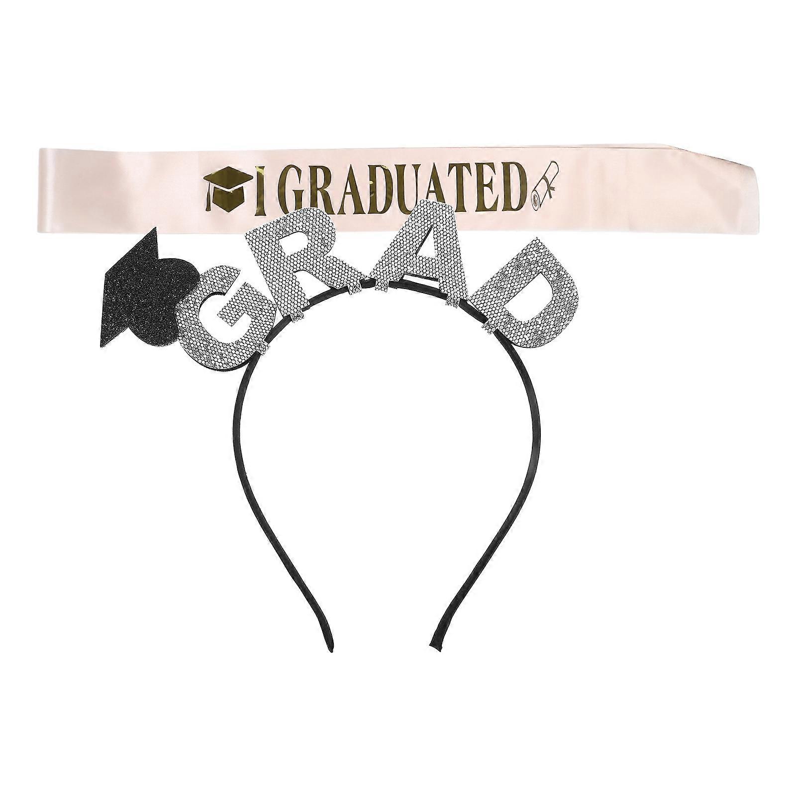Cap Accessories Graduation Headband Set Daily Life Headwear Multi Color Fine Craftsmanship 2Pcs