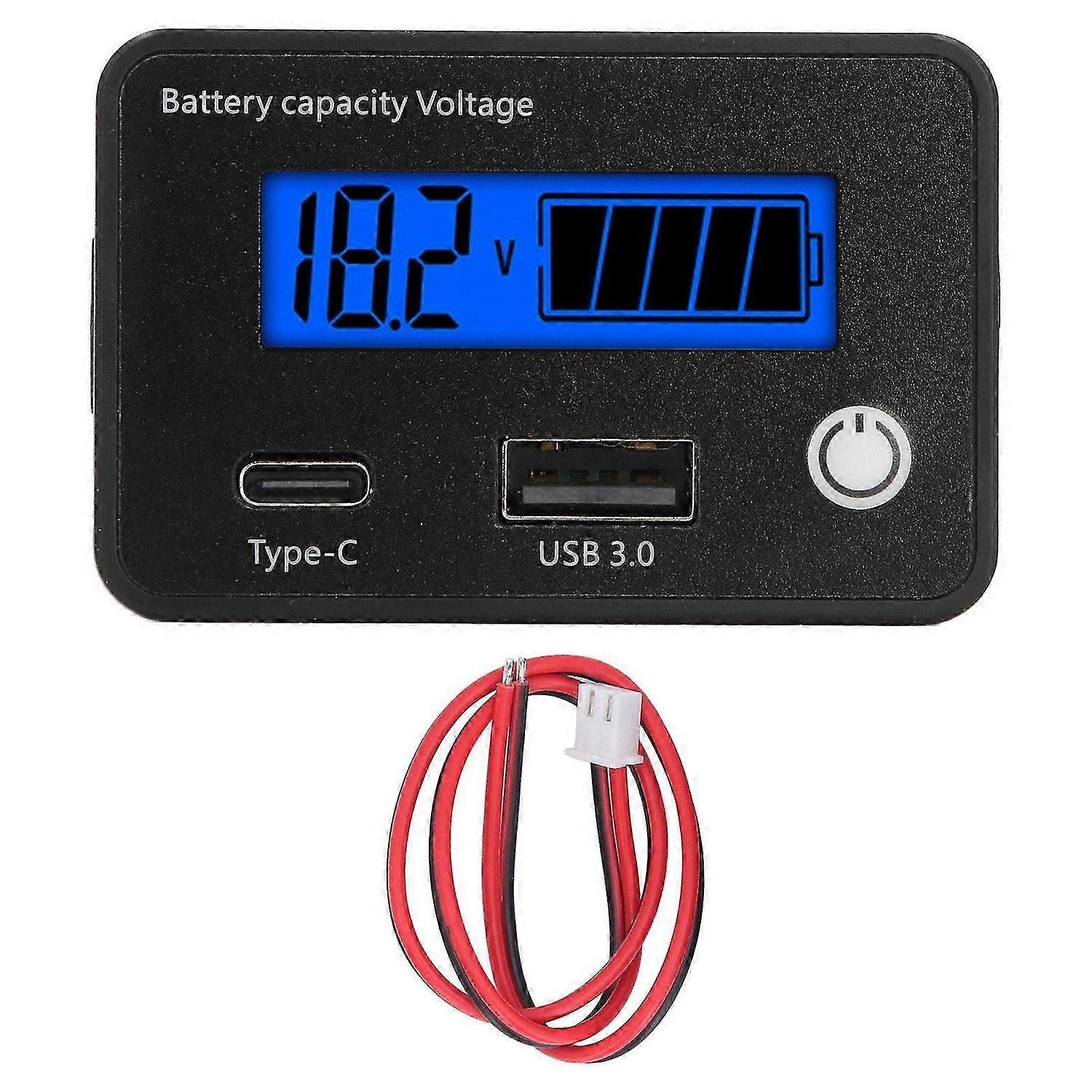 Högkvalitativ LCD-spänning och effektprocent digital display DC8-30V digital