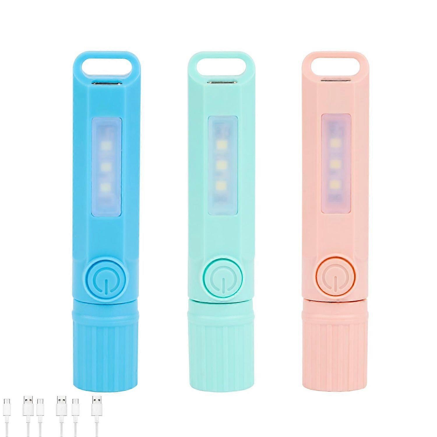 Flashlights Pack - Rechargeable, USB C, Mini LED(Blue)