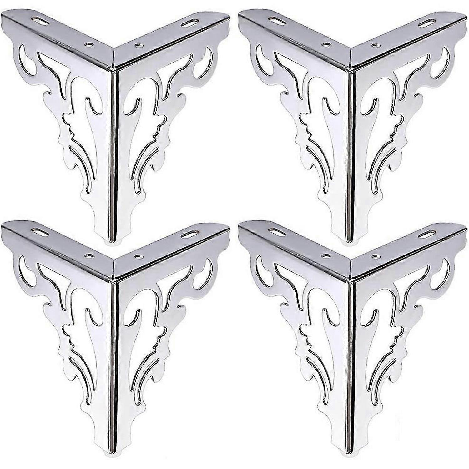 4個入り モダンソファ脚 テーブルキャビネット用 金属製脚 ステンレススチール製家具脚 (シルバー、15cm)