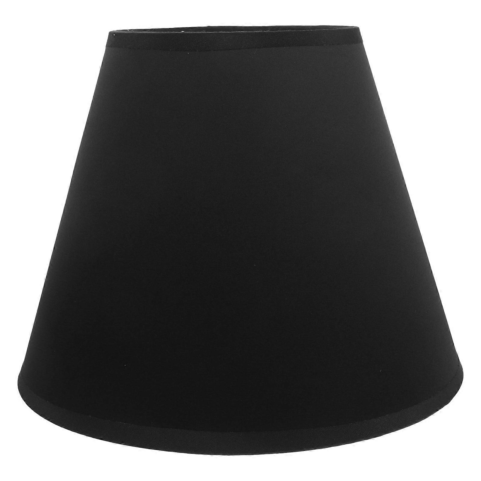 Black Linen Fabric Lampshades Set Of 2 Small Lamp Shades E27/E14 Socket Retro Style Lampshade