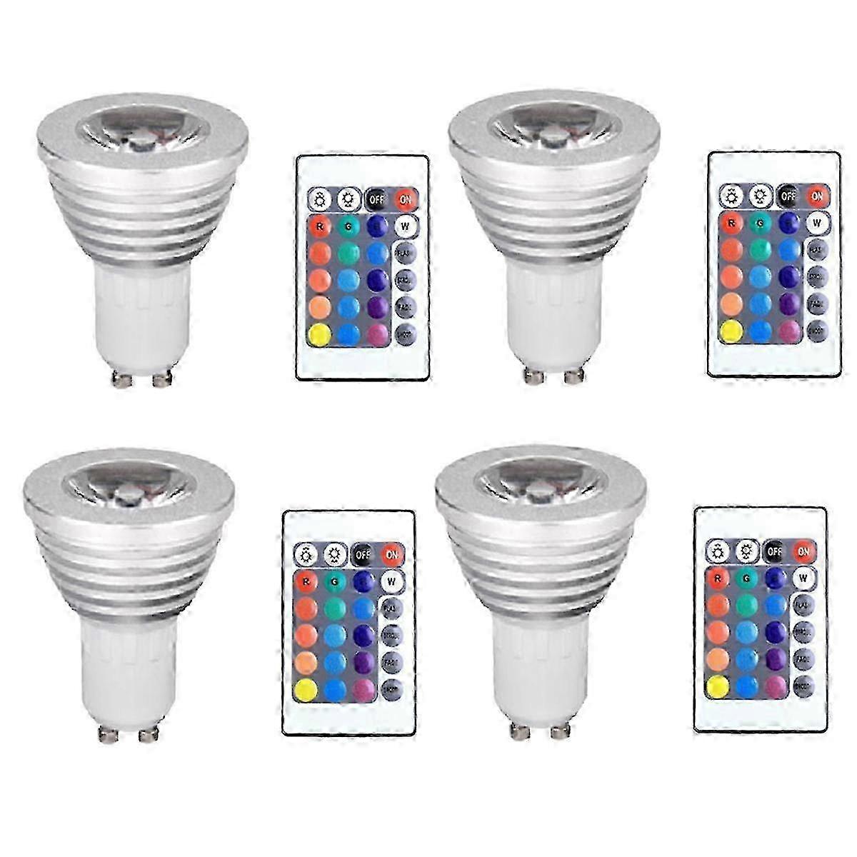 Spotlight Bulbs with 4 Dynamic Lighting Modes and Memory Function Including 17 Colors and 1 Remote Control Edition 0909