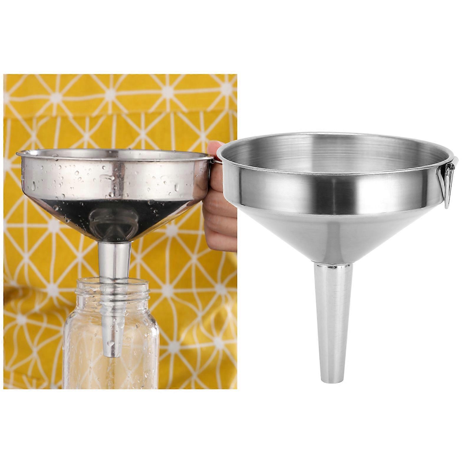 Thickened 13cm Stainless Steel Kitchen Funnel 304 Silver