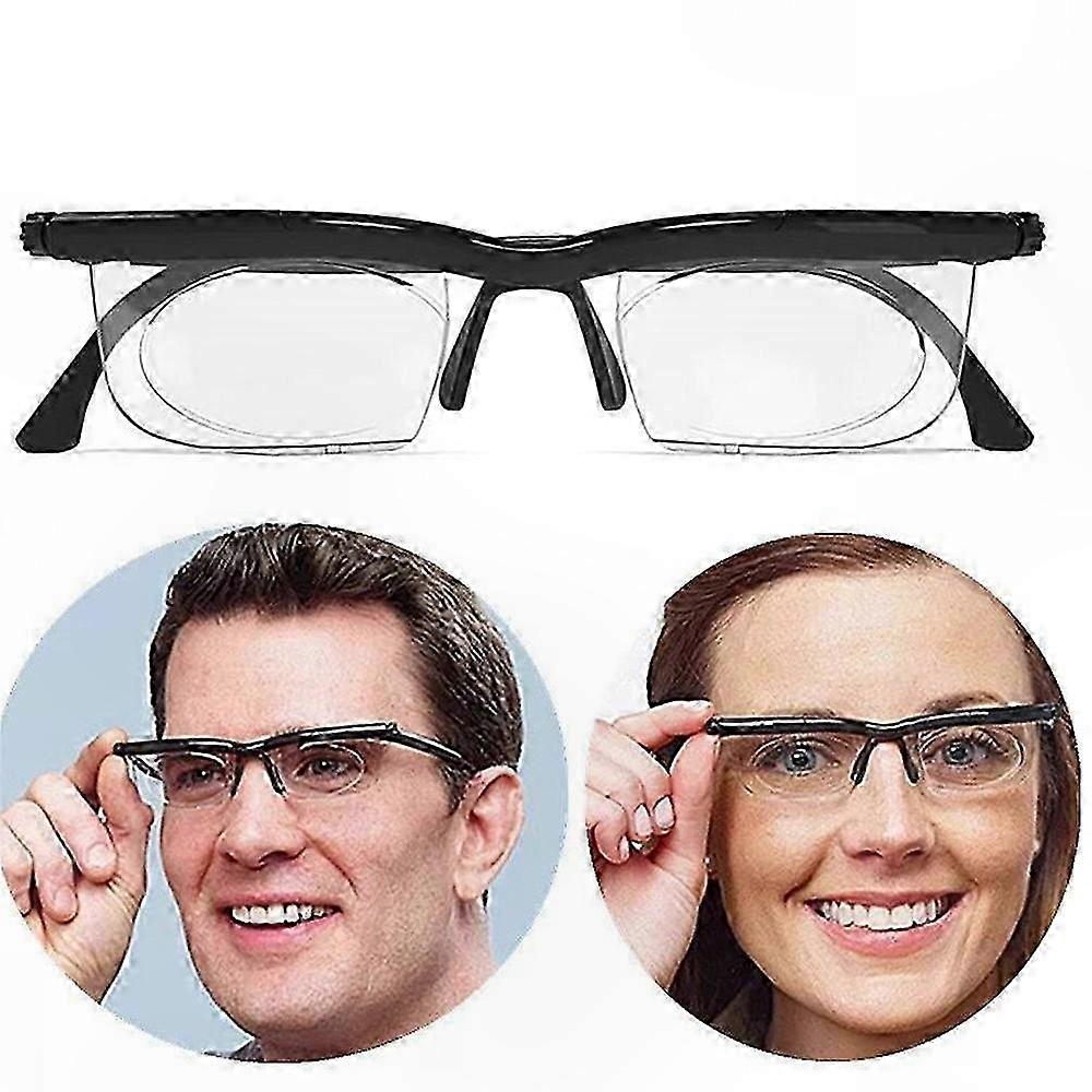 Custom Focus Reading Glasses, Adjustable Lens -6D to +3D for Clear Vision, Comfortable Fit for All Ages