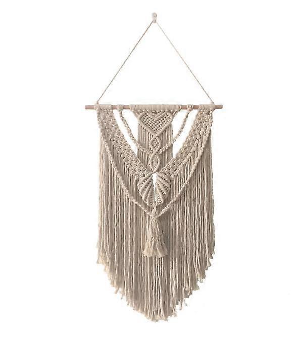 Macrame Vägg Hängande Gobeläng Vägg Dekor Bohemian Vävd Heminredning Handgjord