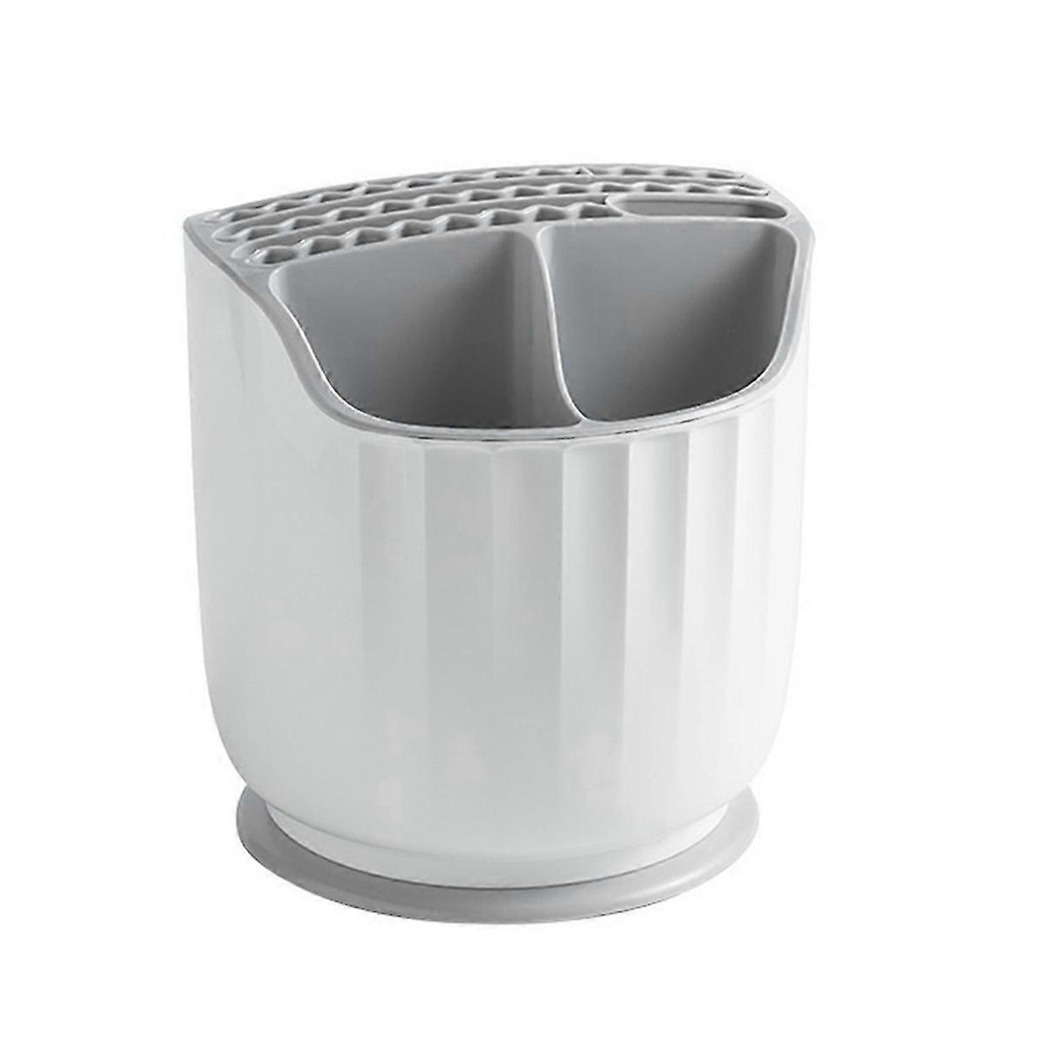 Utensil Holder for Kitchen Counter - Rotating Cooking Holder White