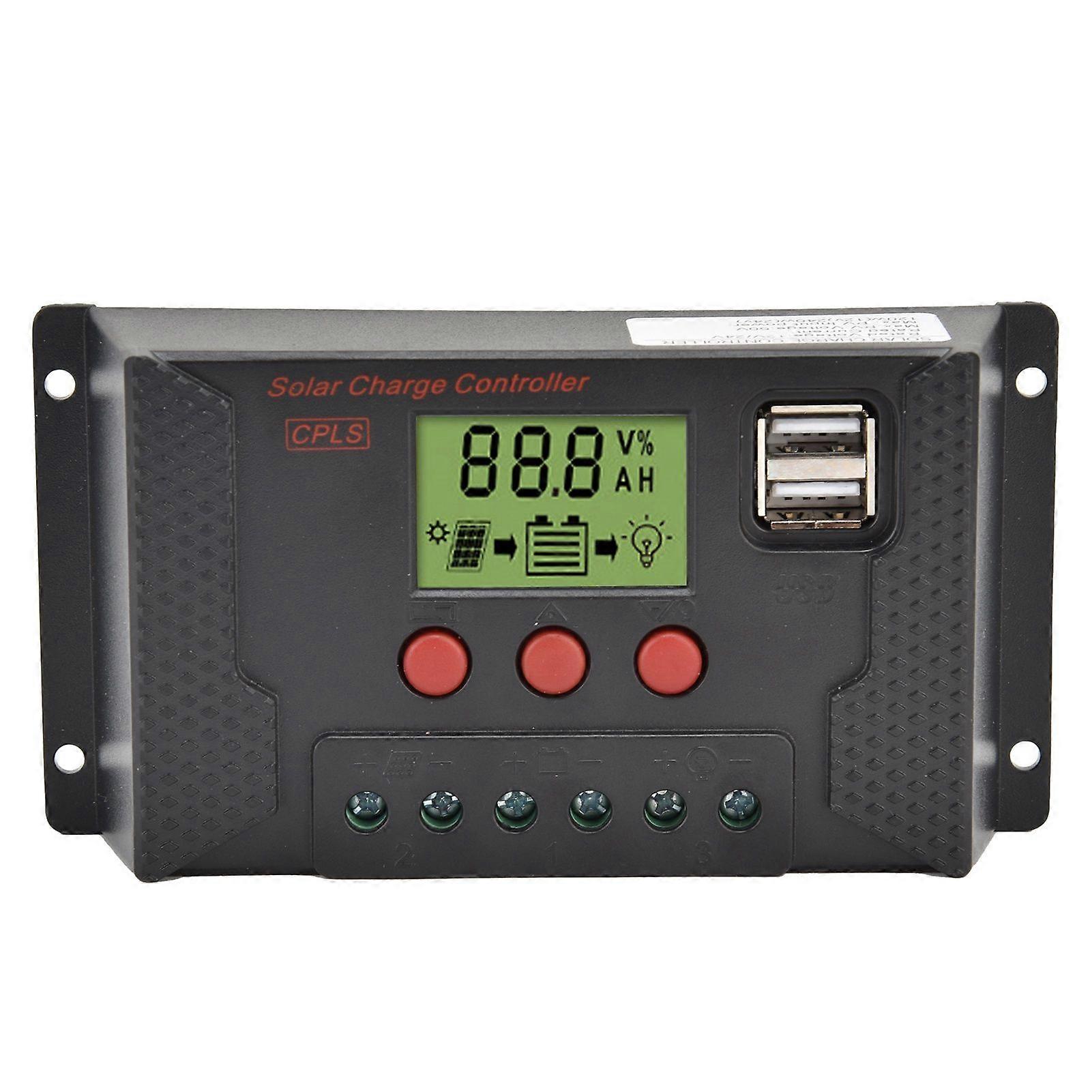 Solar Charge Controller 20A PWM 12V/24V Automatic Solar Panel Controller Regulator