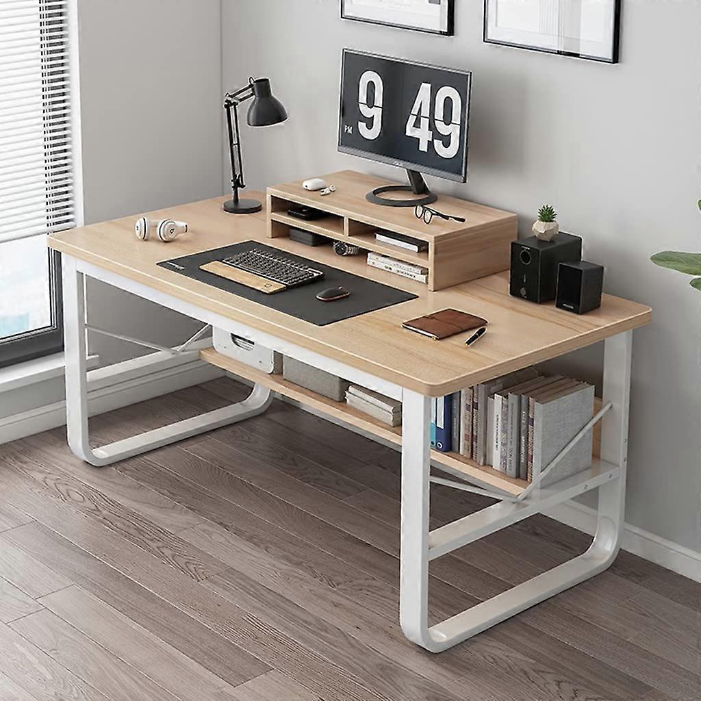 Computer Desk Large Monitor Stand Gamer Workstation Carbon Fiber Surface AL 120CM Home Office PC Table