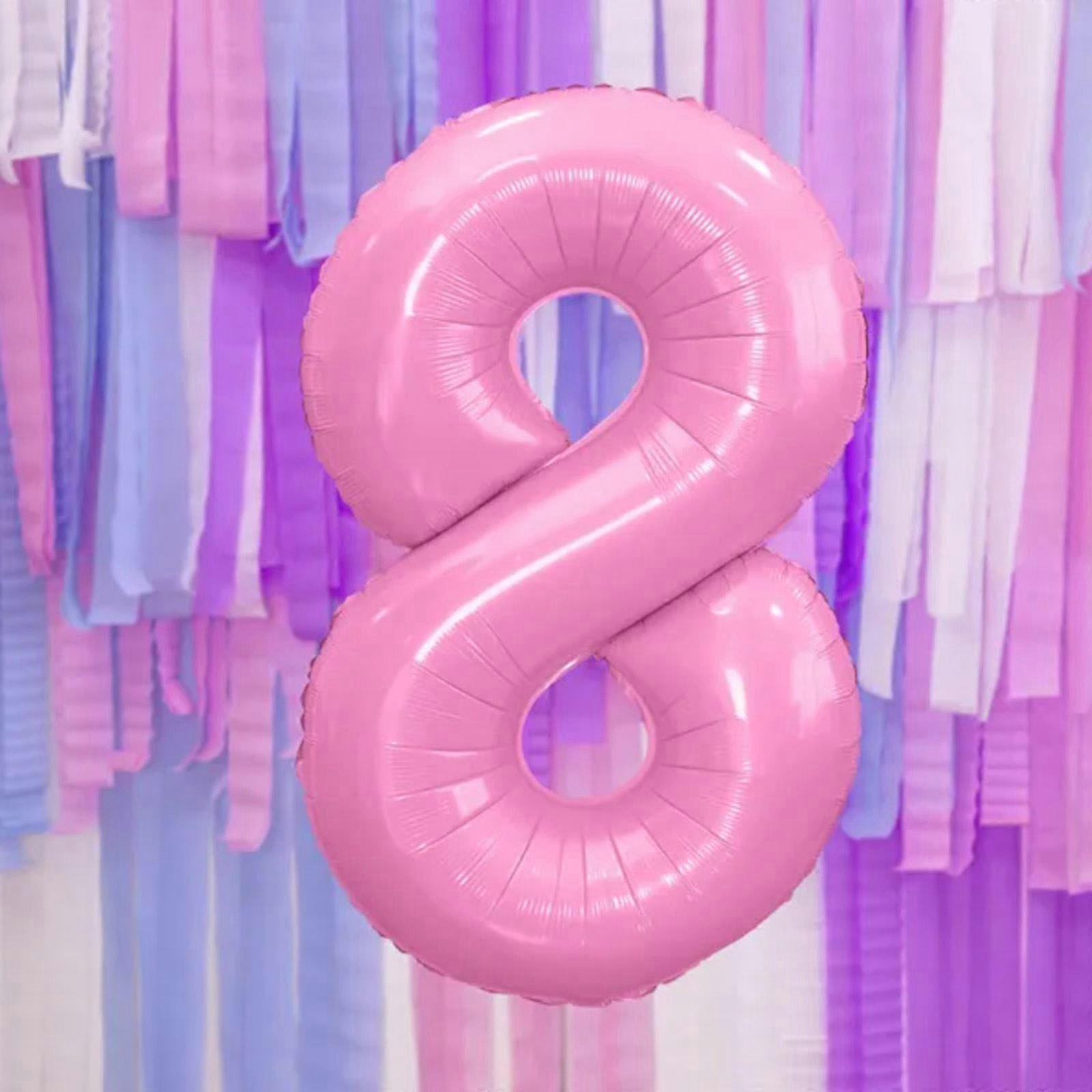 ラージピンクナンバー8バルーン