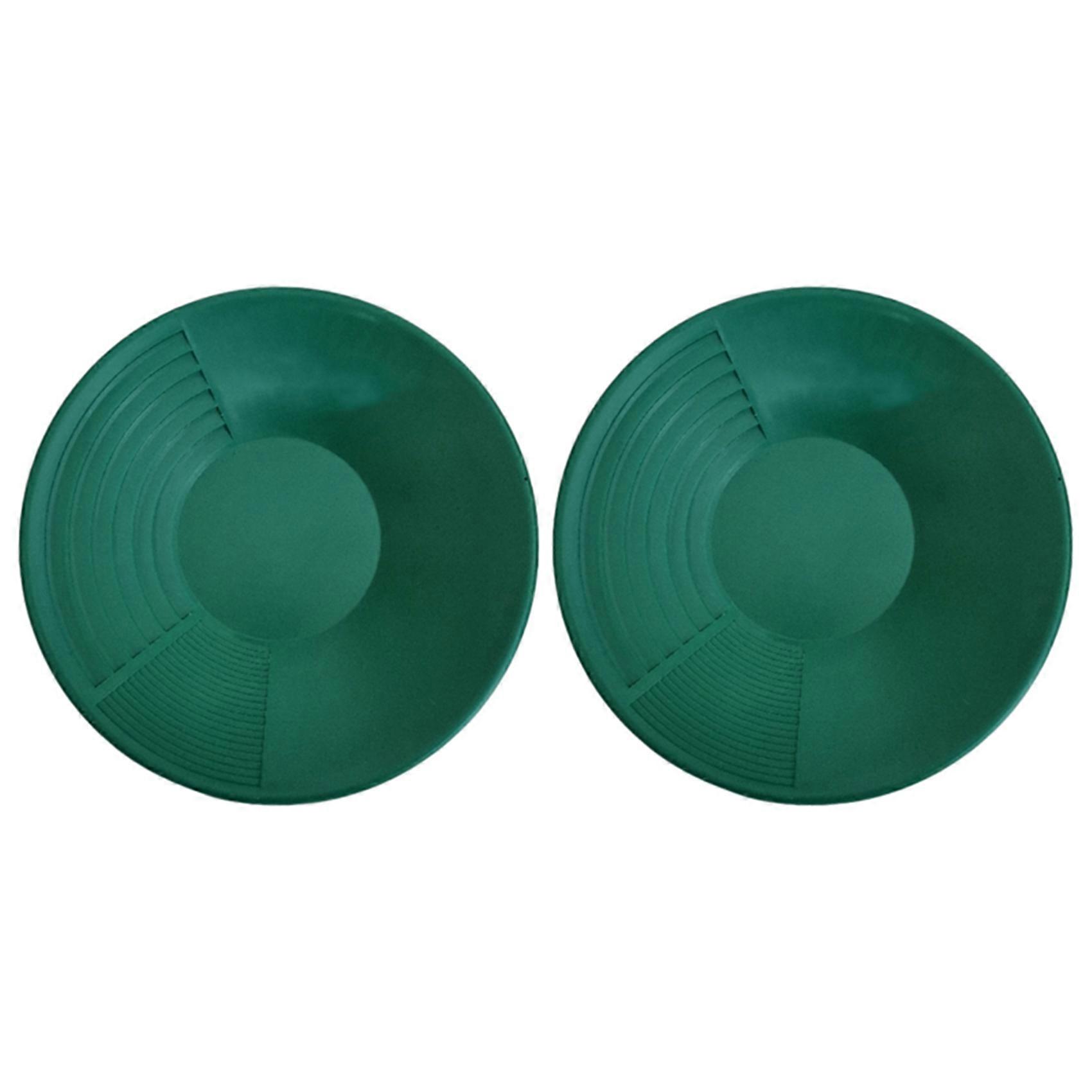 2X 14Inch Gold Pan Basin Mining Dredging Prospecting for Sand Gold Mining Manual Wash Gold Panning E