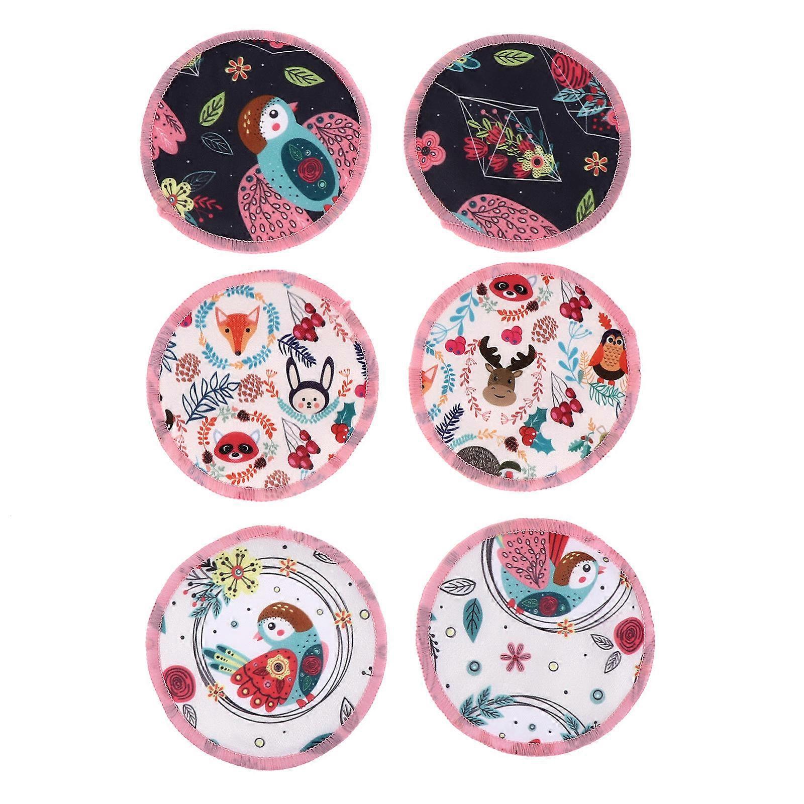 Breast Pads Nursing Pads Breastfeeding Pads for Mothers Assorted Material Absorption Function 6Pcs