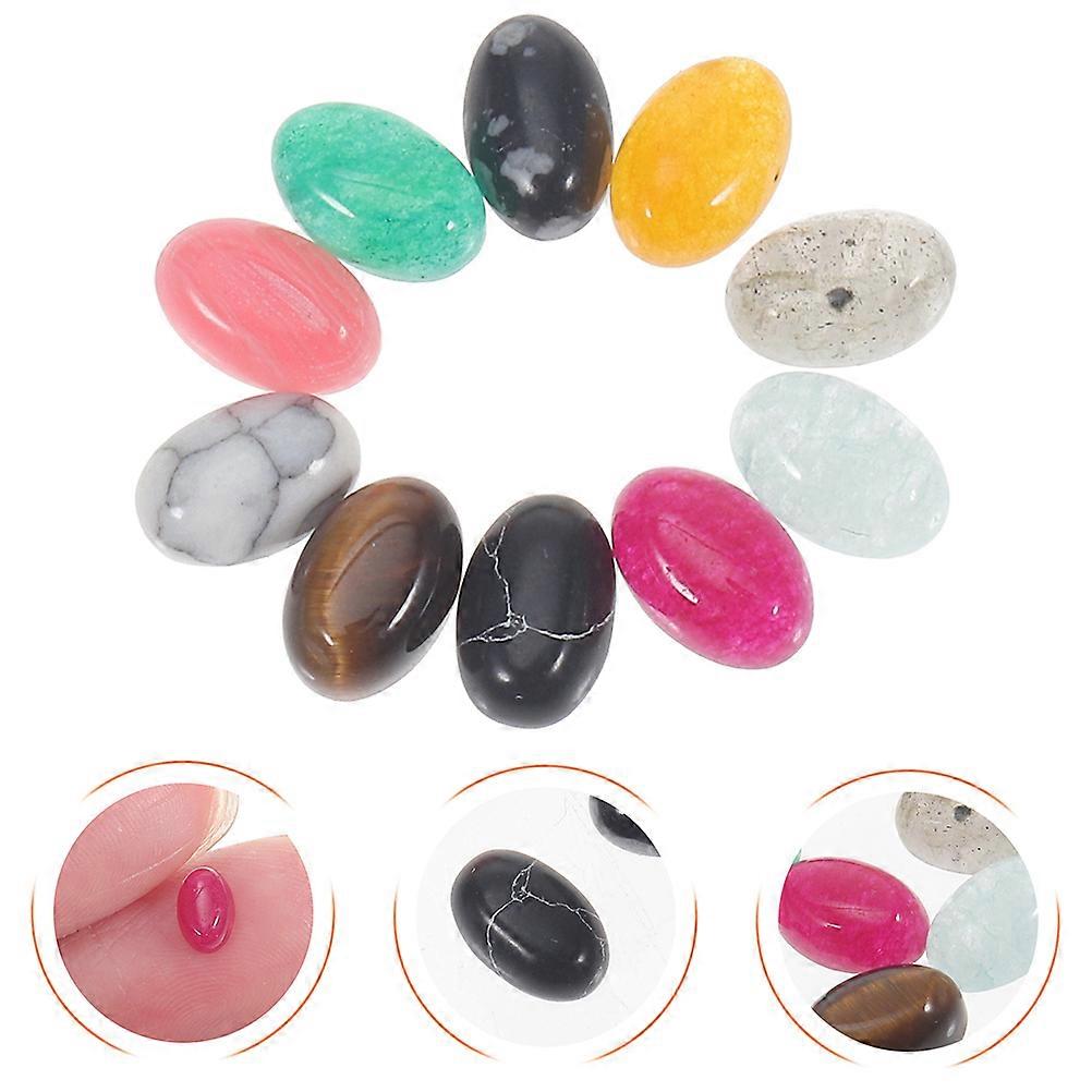 Handmade Natural Cabochons Beads for Jewelry Making with 40Pcs Assorted Colors