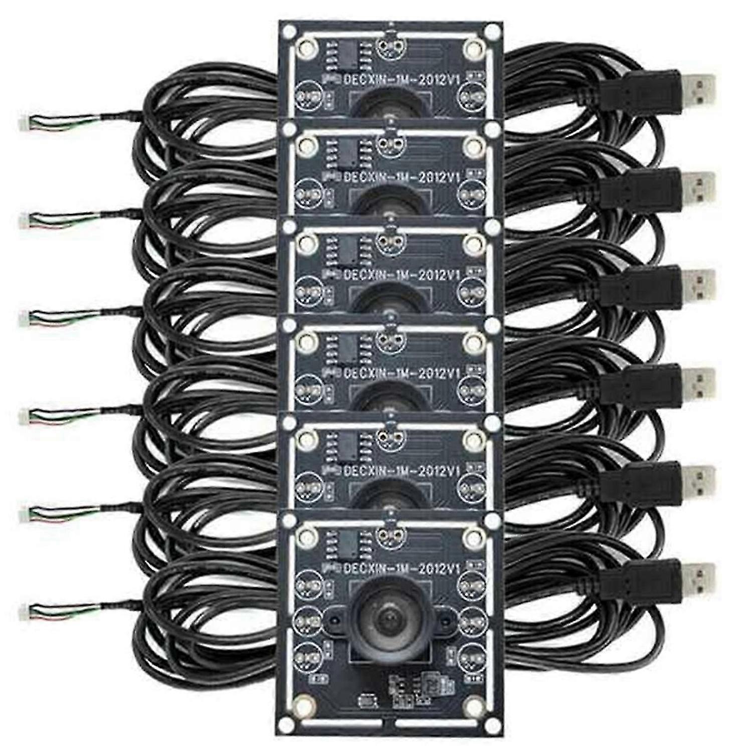 6PCS 100 Degree Camera Module 1MP OV9732 1280x720 USB Free Driver Manual Focus,with 3 Meter Cable fo