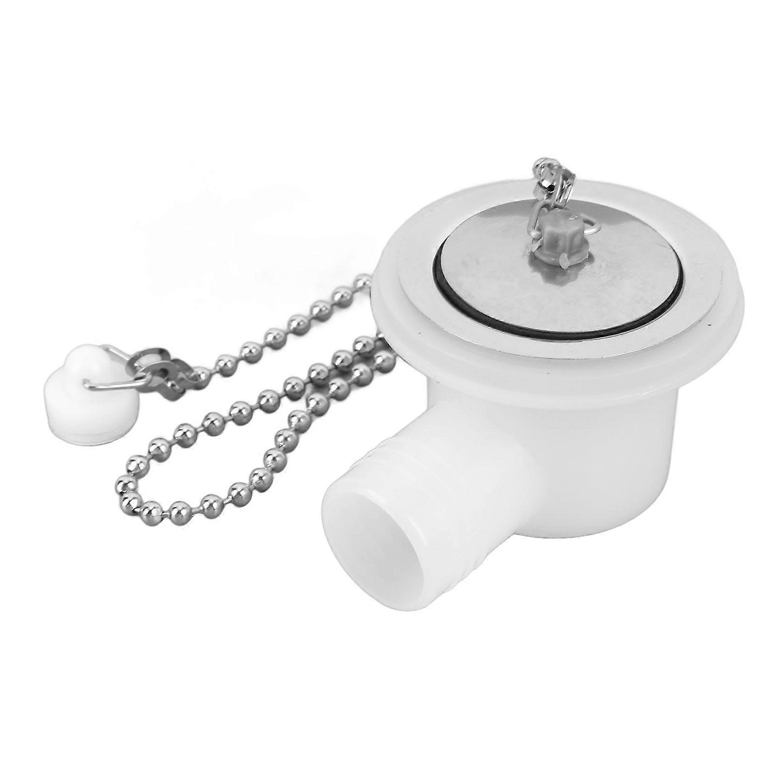 RV Sink Drain Connector Right Angle Stainless Steel Strong Sealing Space Saving Drain Pipe Hose Plug Sewer Adapter for Yacht 