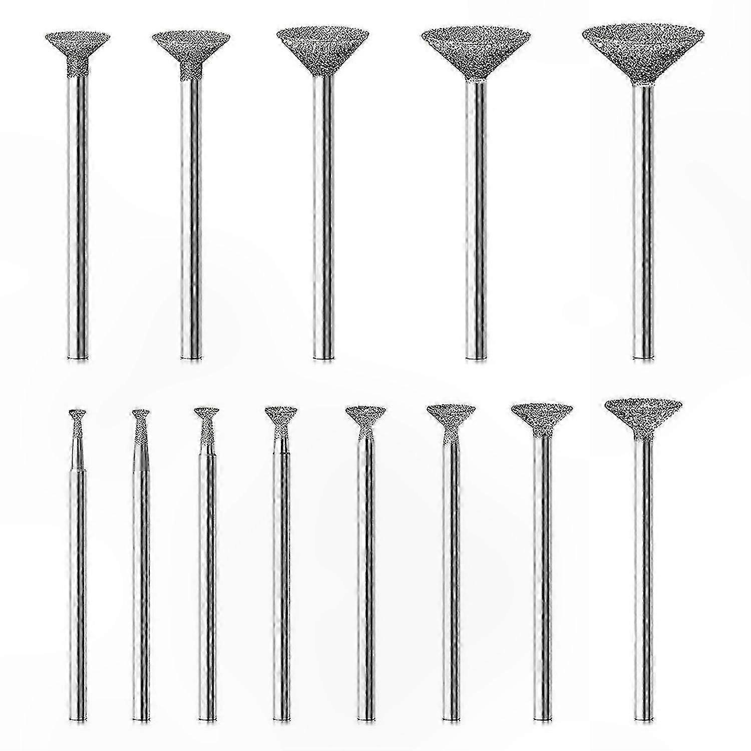13-Piece Diamond Burr Bits and Polishing Kit for Rotary Tools Compatible with Multiple Models