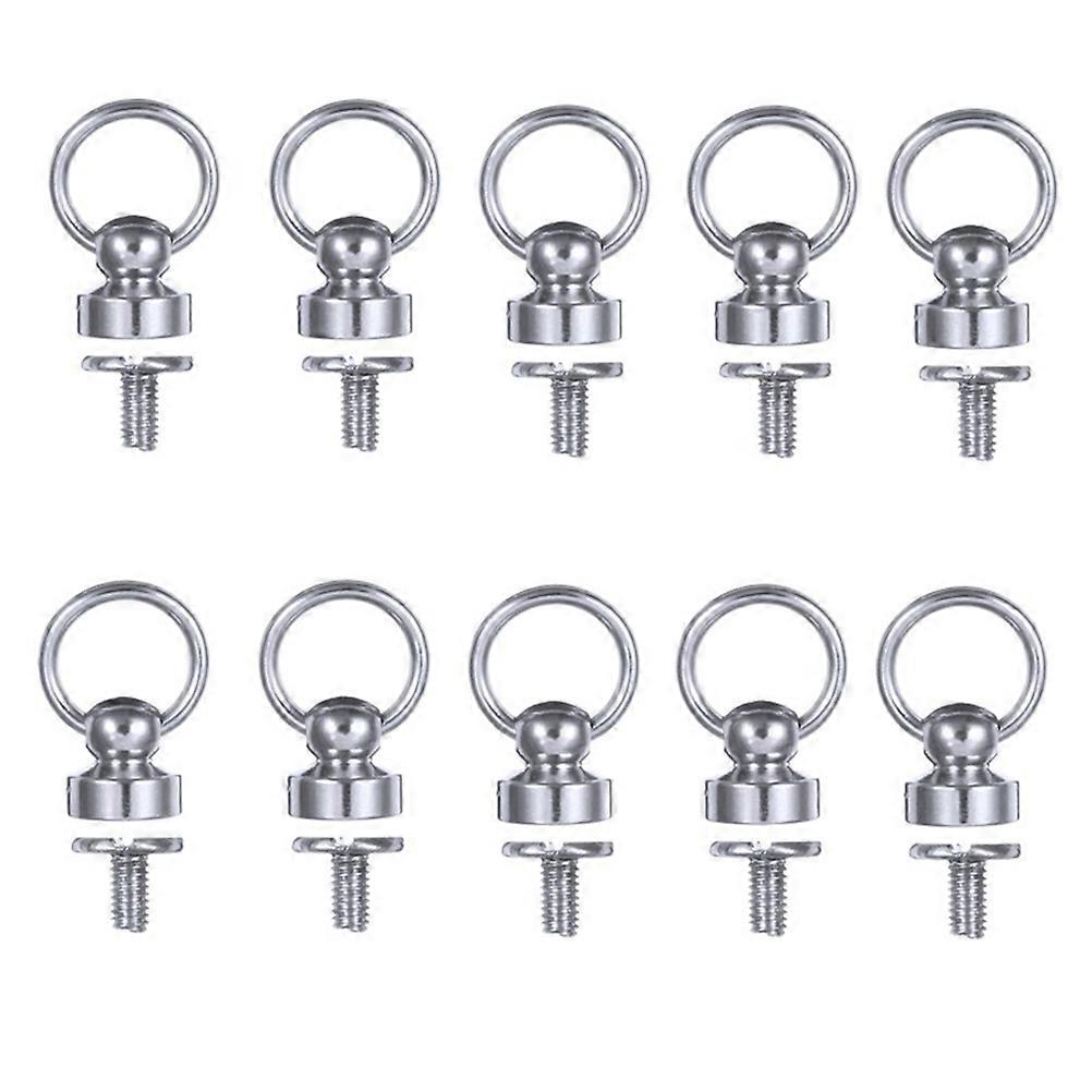 Copper Rivets Silver for Leathercraft 10Pcs Brass Round Head Rivet Studs