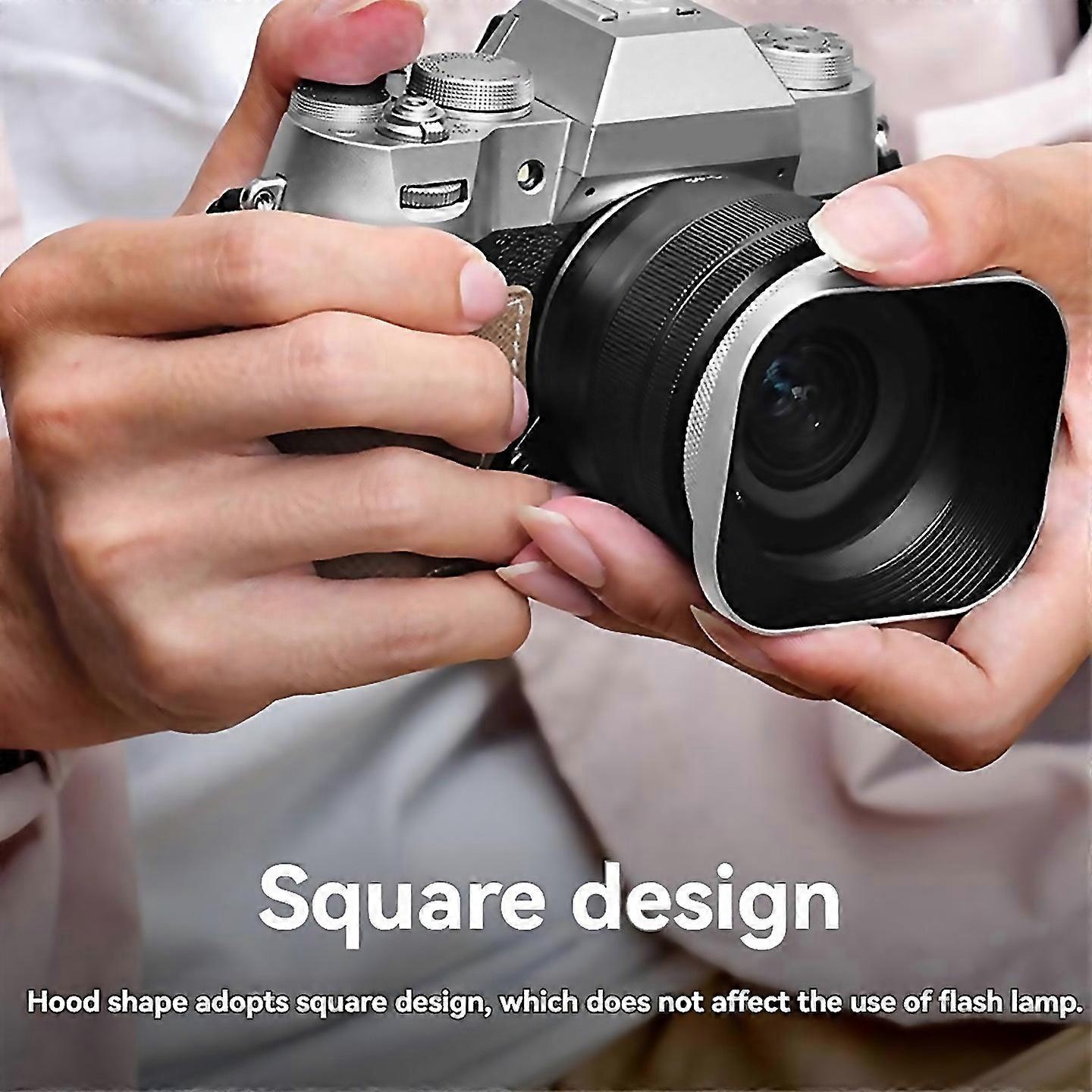 For Square Mirrorless Camera Lens Hood 52mm Lens